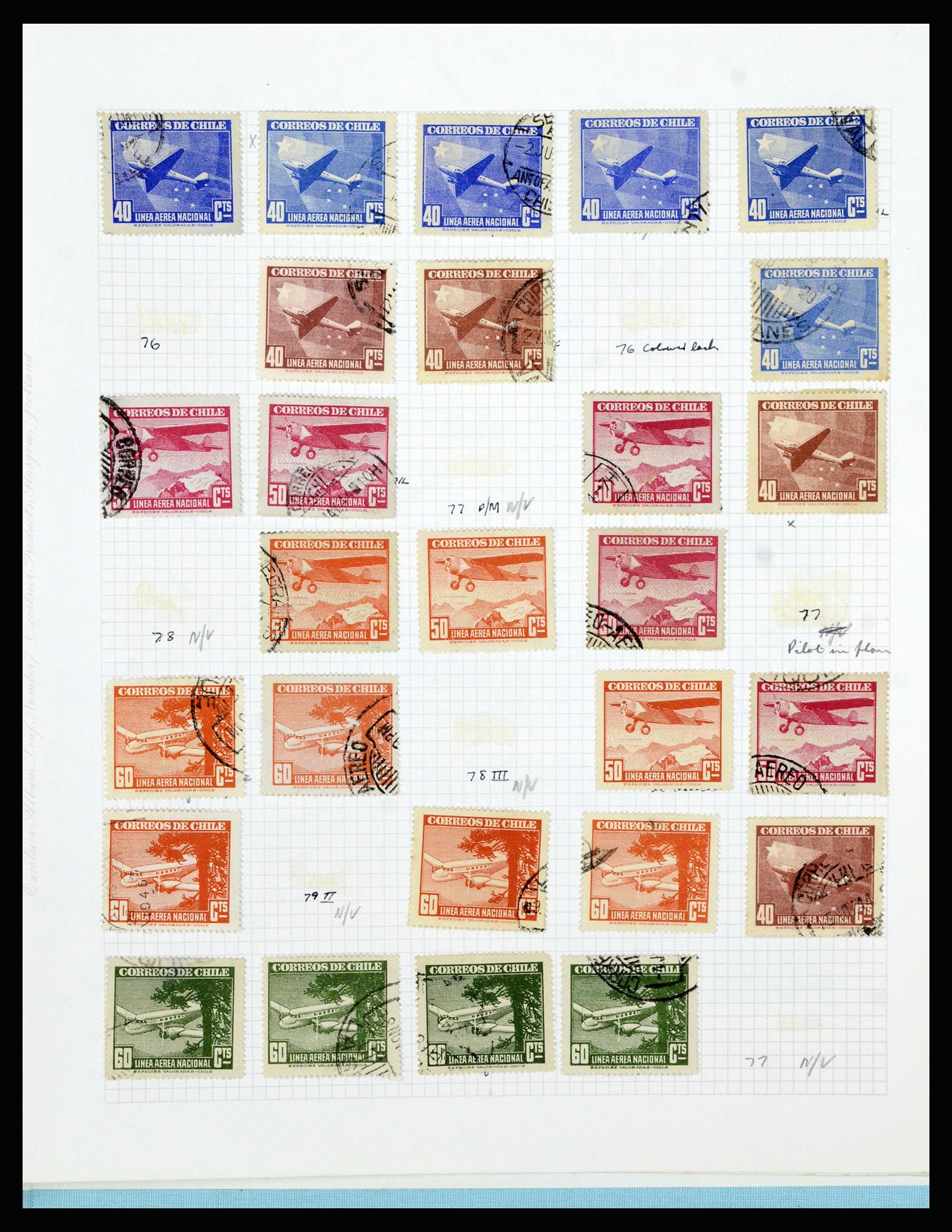 36516 327 - Postzegelverzameling 36516 Chile 1853-1950.