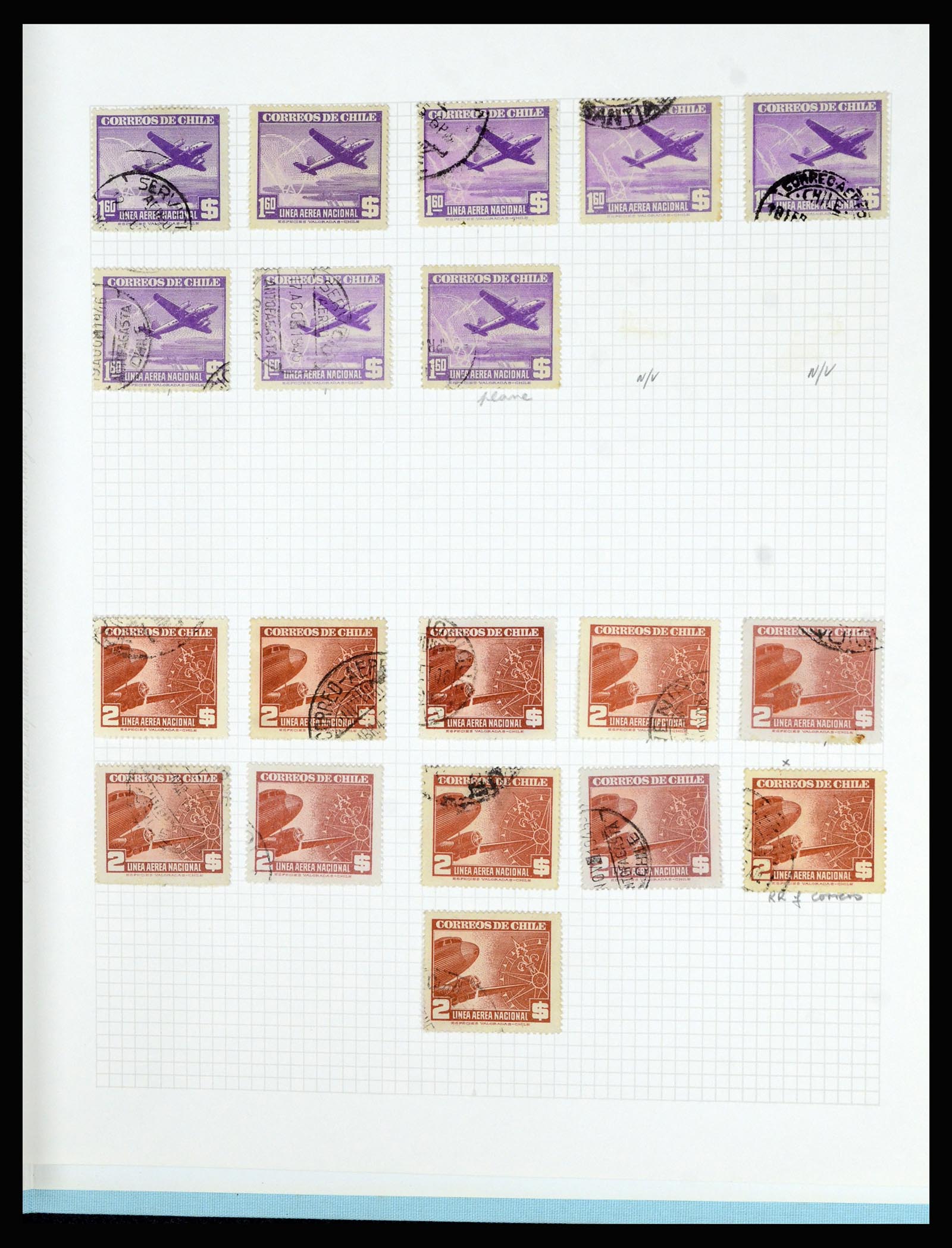 36516 334 - Postzegelverzameling 36516 Chile 1853-1950.