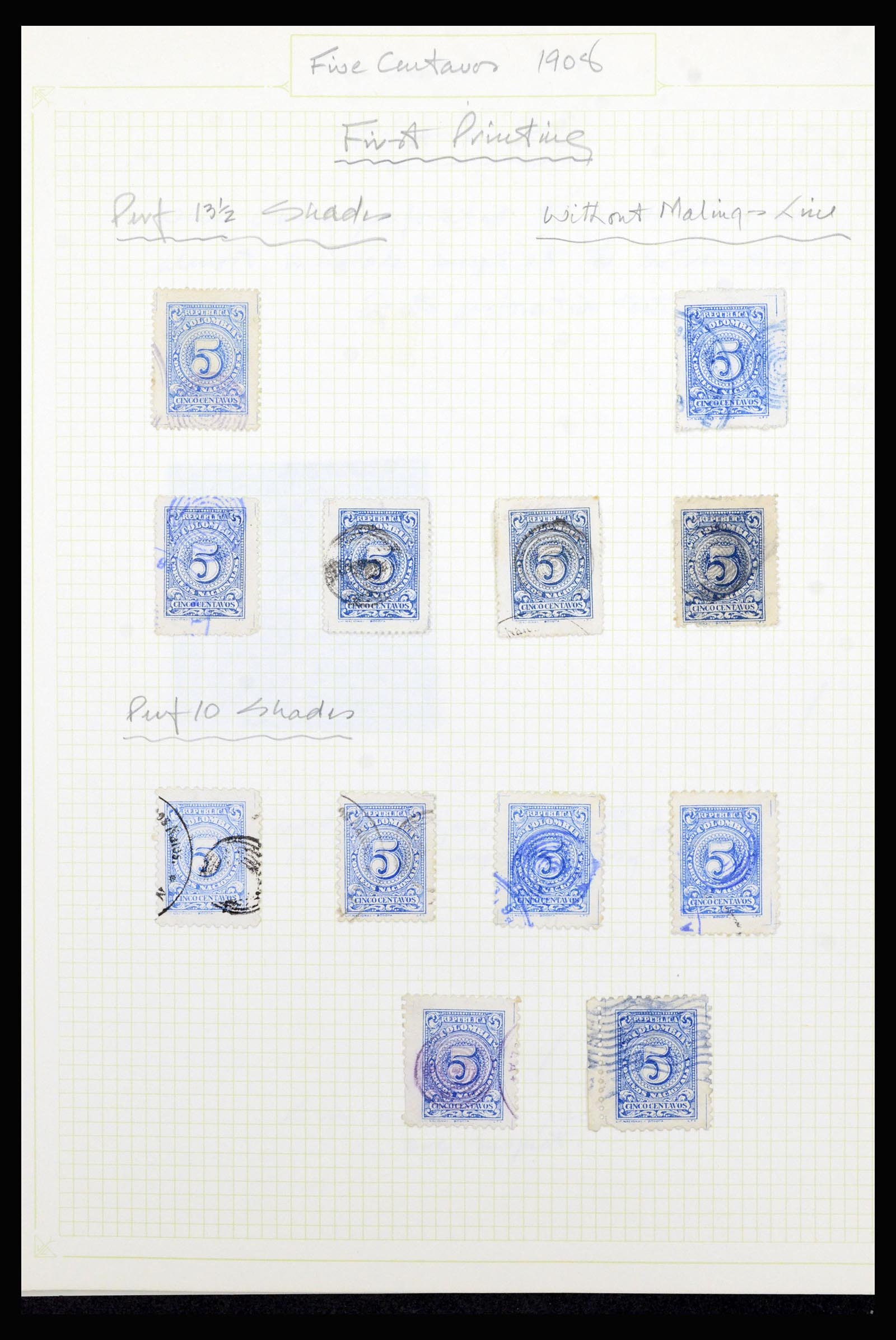 36519 002 - Postzegelverzameling 36519 Colombia 1908-1923.