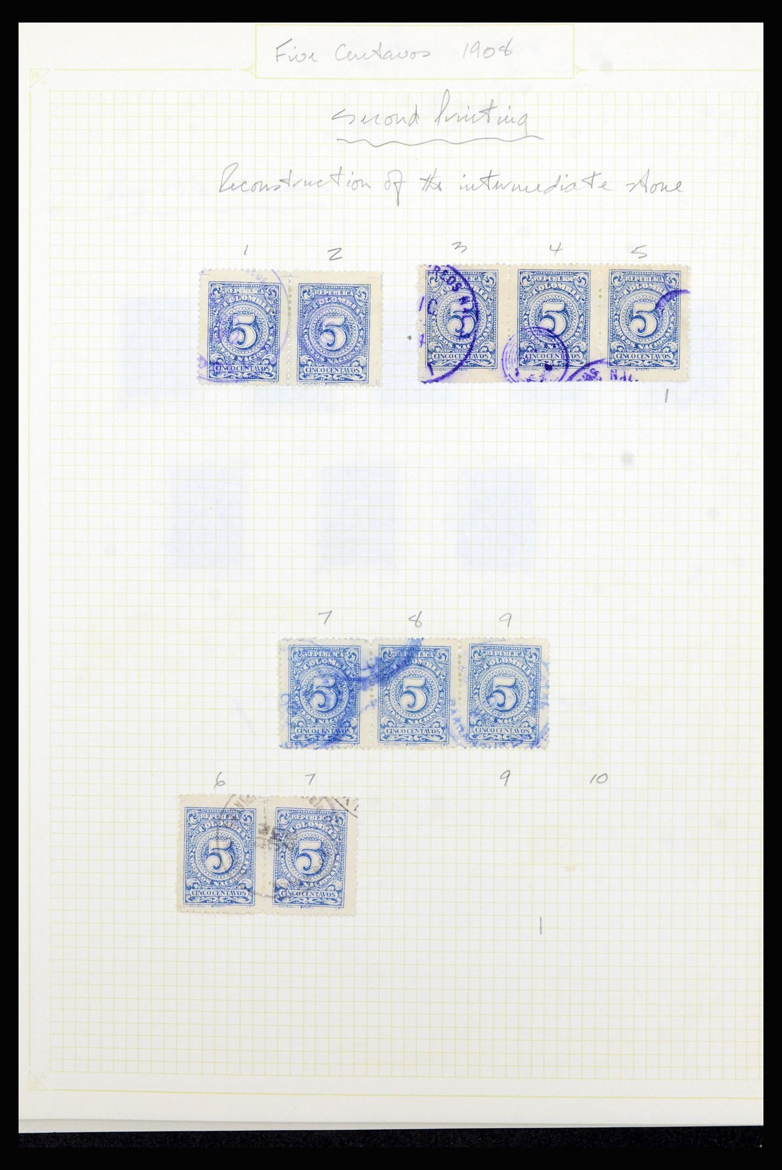 36519 004 - Postzegelverzameling 36519 Colombia 1908-1923.