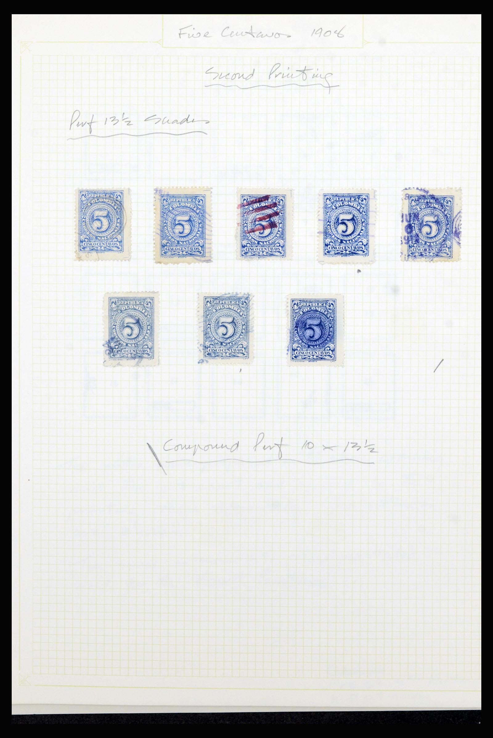 36519 005 - Postzegelverzameling 36519 Colombia 1908-1923.