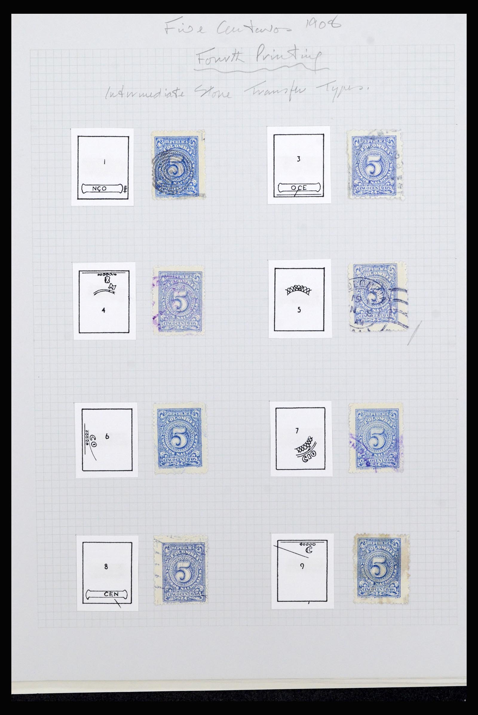 36519 009 - Postzegelverzameling 36519 Colombia 1908-1923.