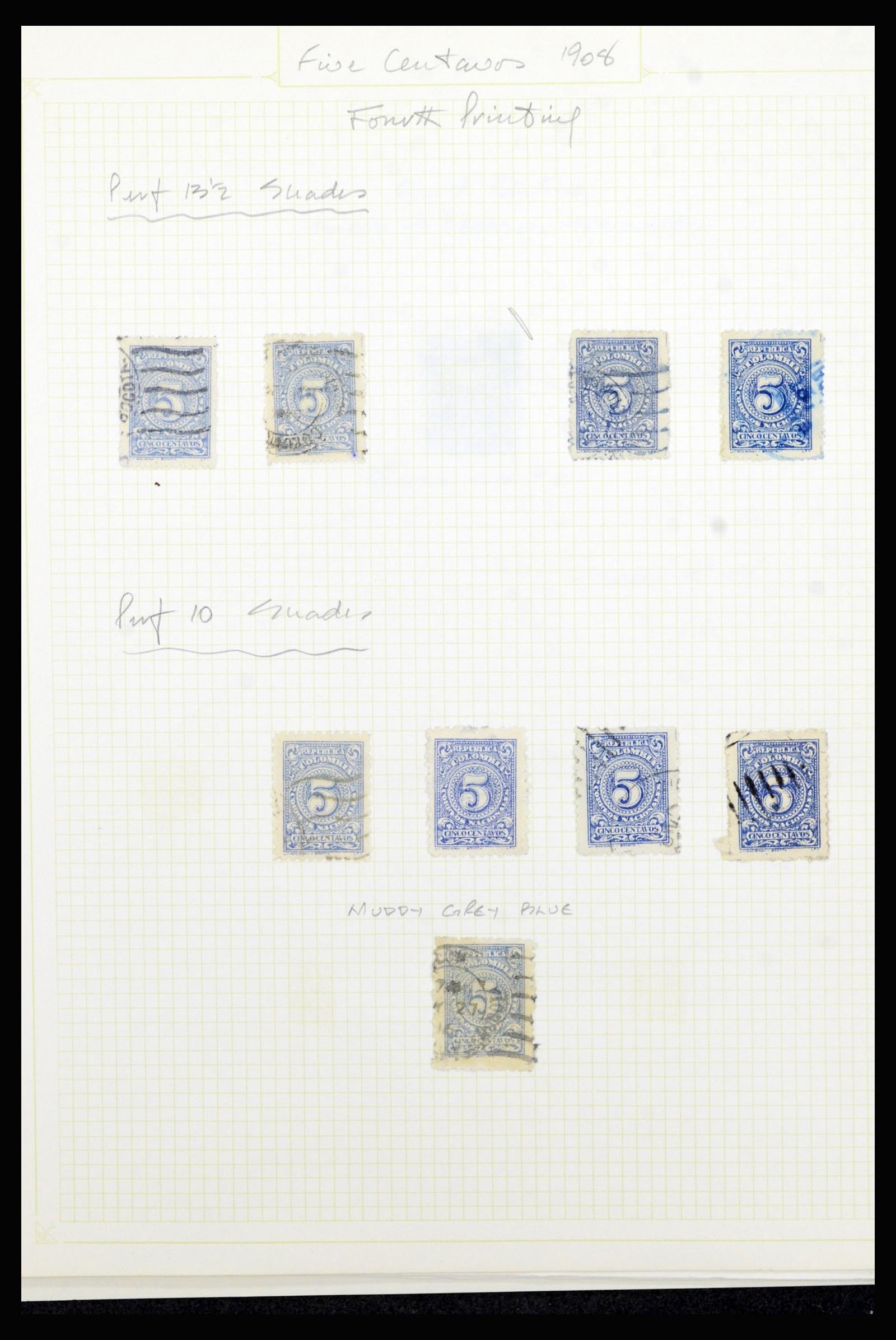 36519 012 - Postzegelverzameling 36519 Colombia 1908-1923.