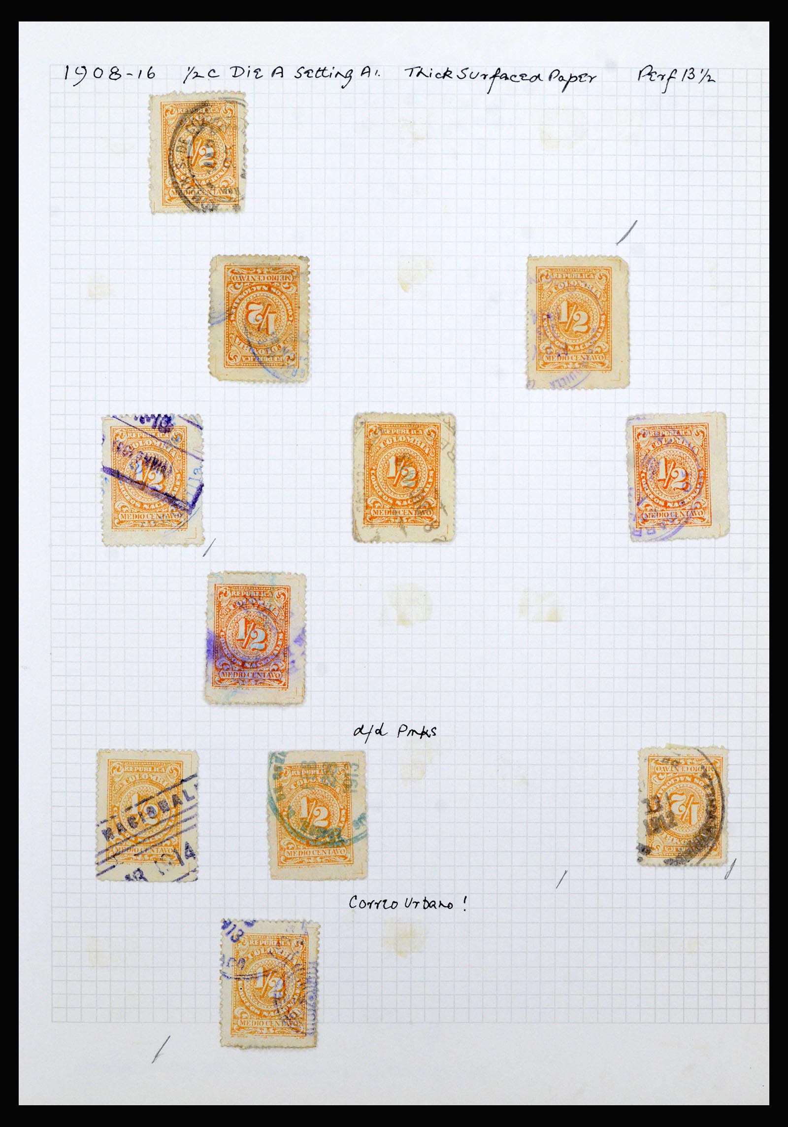 36519 018 - Postzegelverzameling 36519 Colombia 1908-1923.