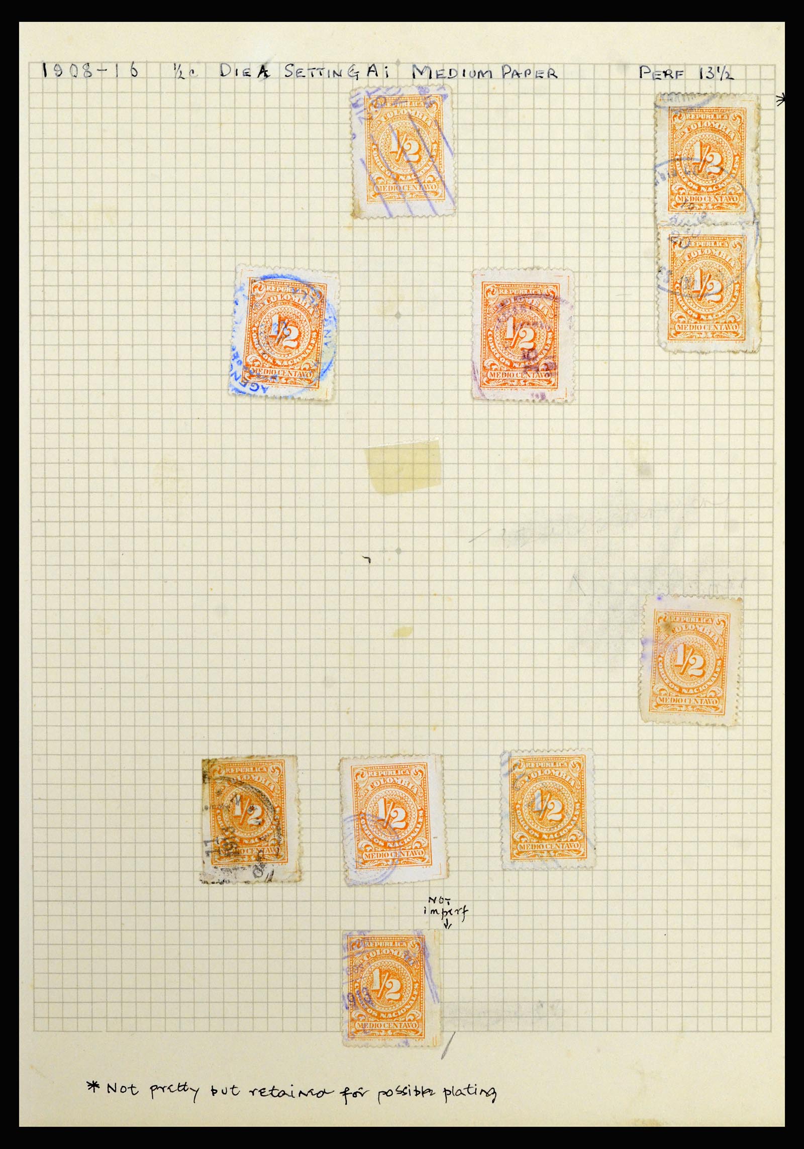 36519 019 - Postzegelverzameling 36519 Colombia 1908-1923.