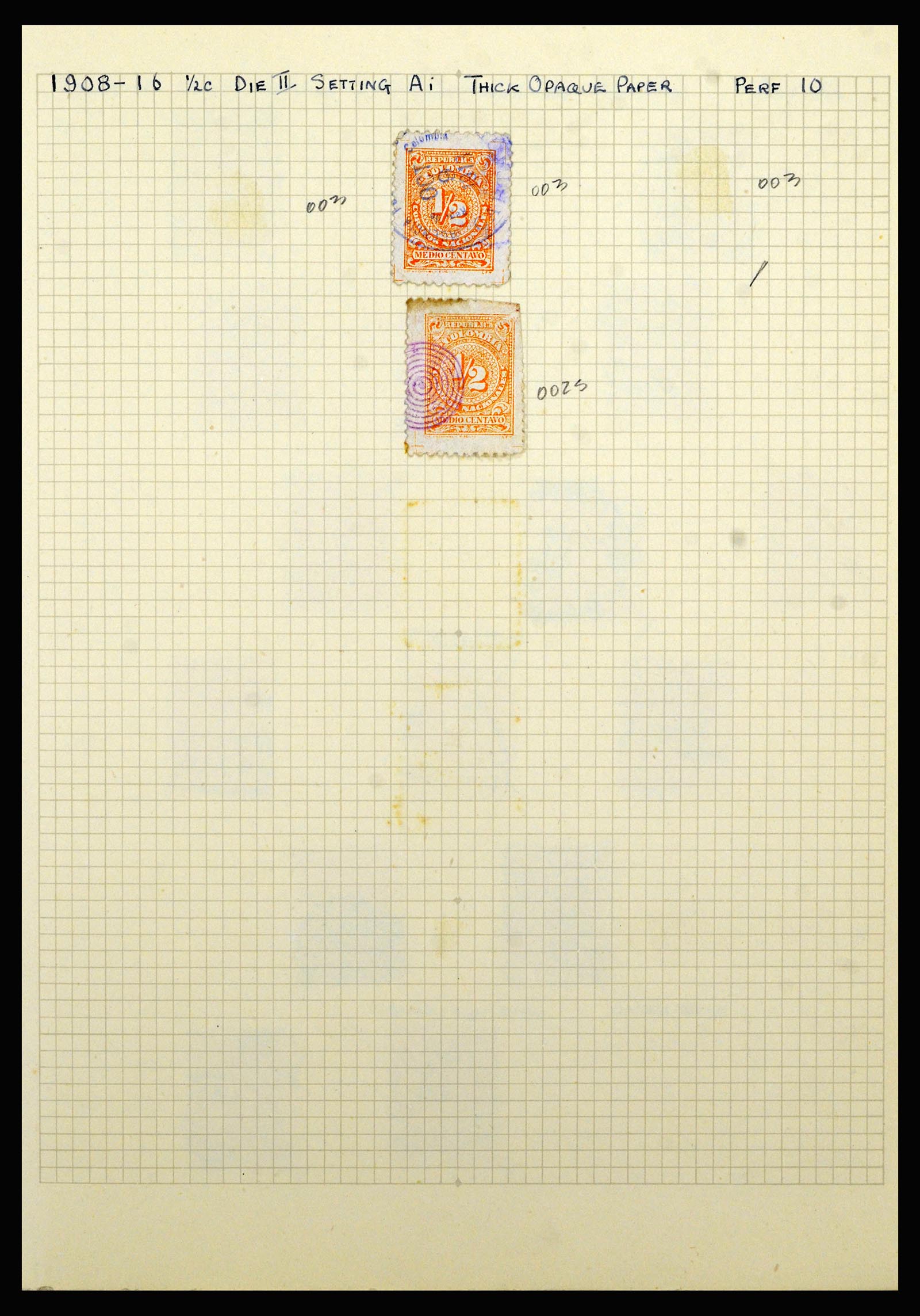 36519 020 - Postzegelverzameling 36519 Colombia 1908-1923.