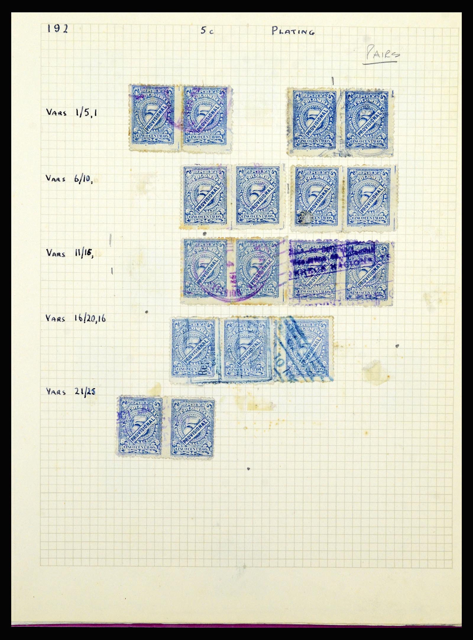 36519 361 - Stamp collection 36519 Colombia 1908-1923.