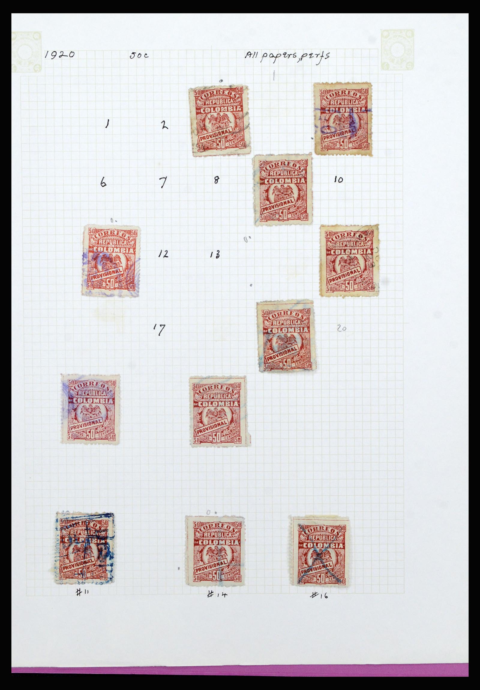 36519 371 - Postzegelverzameling 36519 Colombia 1908-1923.