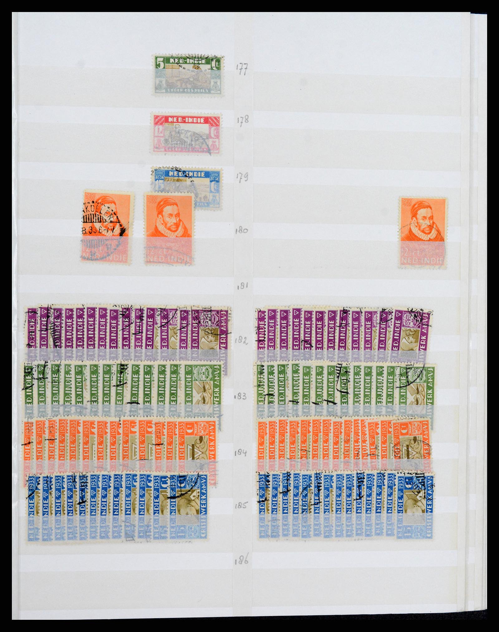 36528 020 - Postzegelverzameling 36528 Nederlands Indië 1864-1948.
