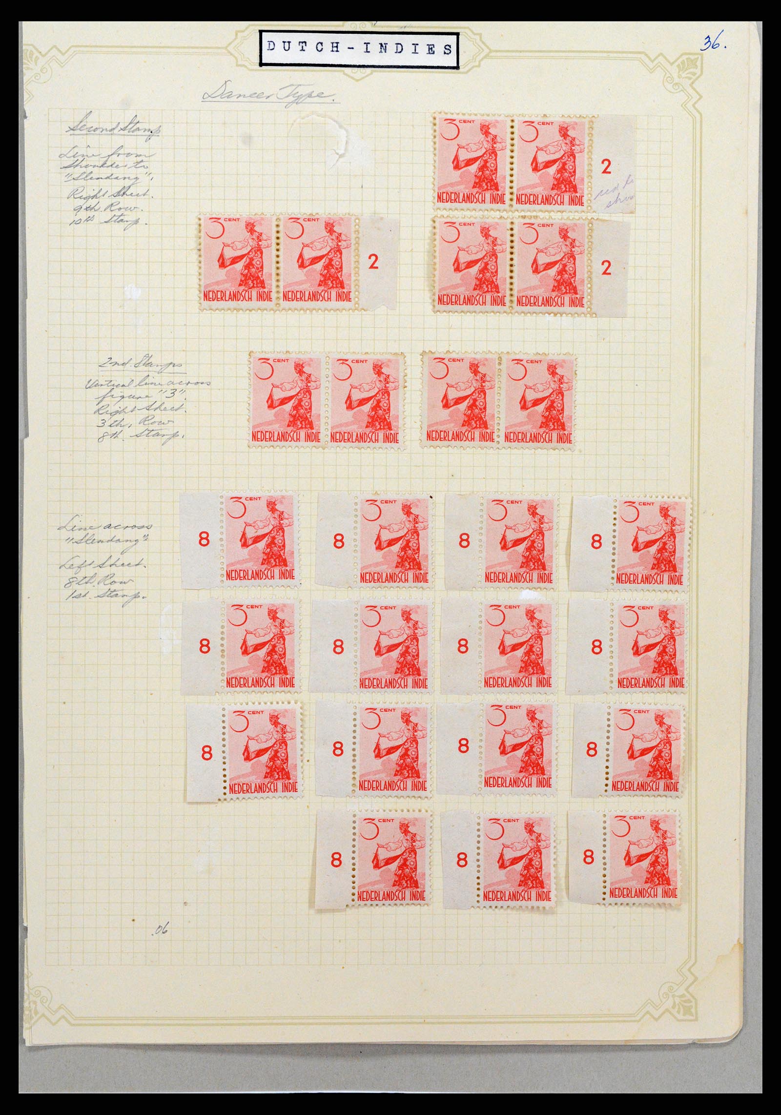 36528 085 - Stamp collection 36528 Dutch east Indies 1864-1948.