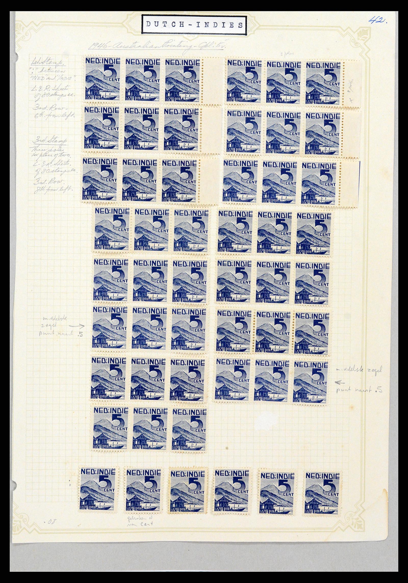 36528 088 - Stamp collection 36528 Dutch east Indies 1864-1948.