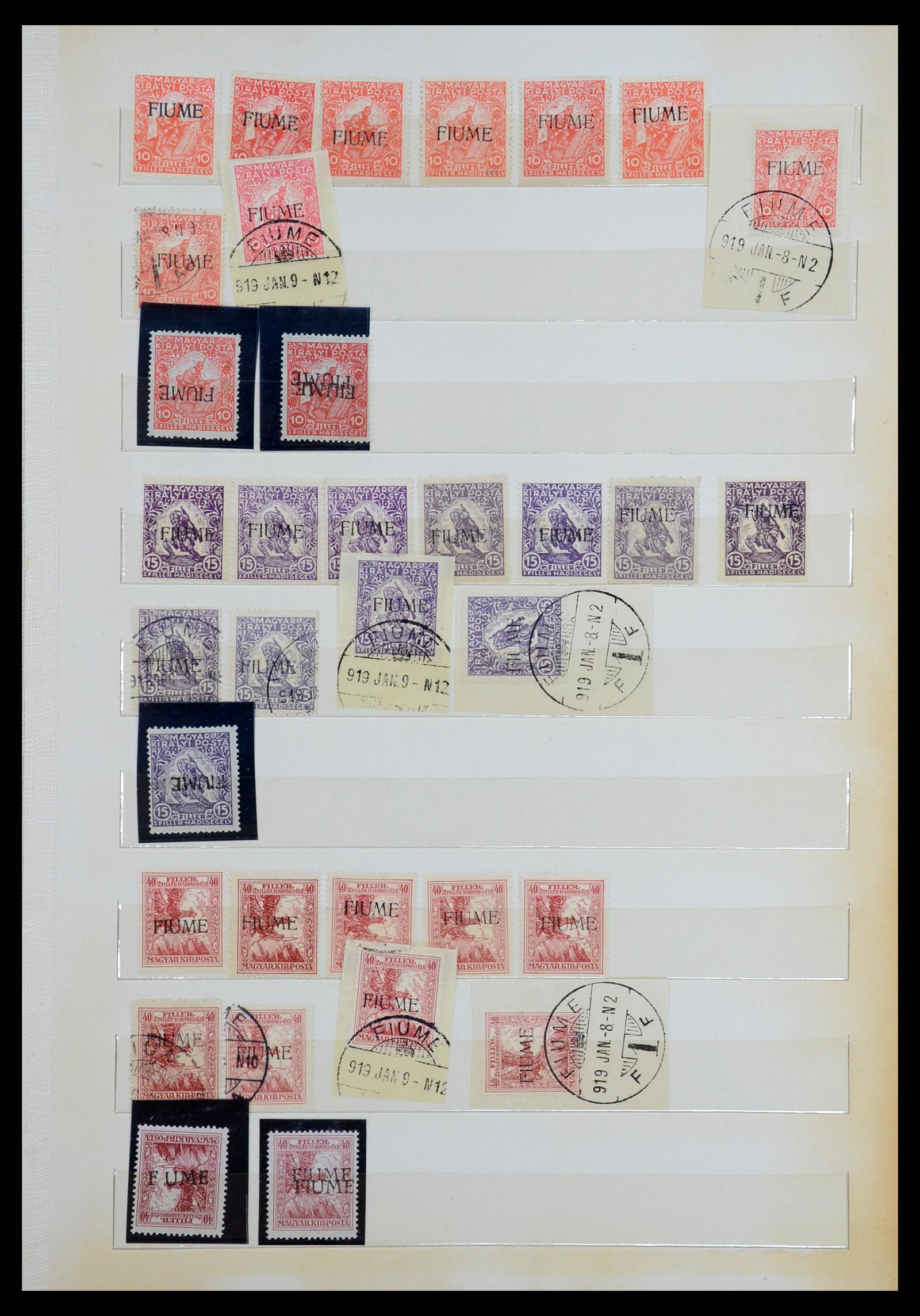 36530 001 - Postzegelverzameling 36530 Fiume 1918-1919.