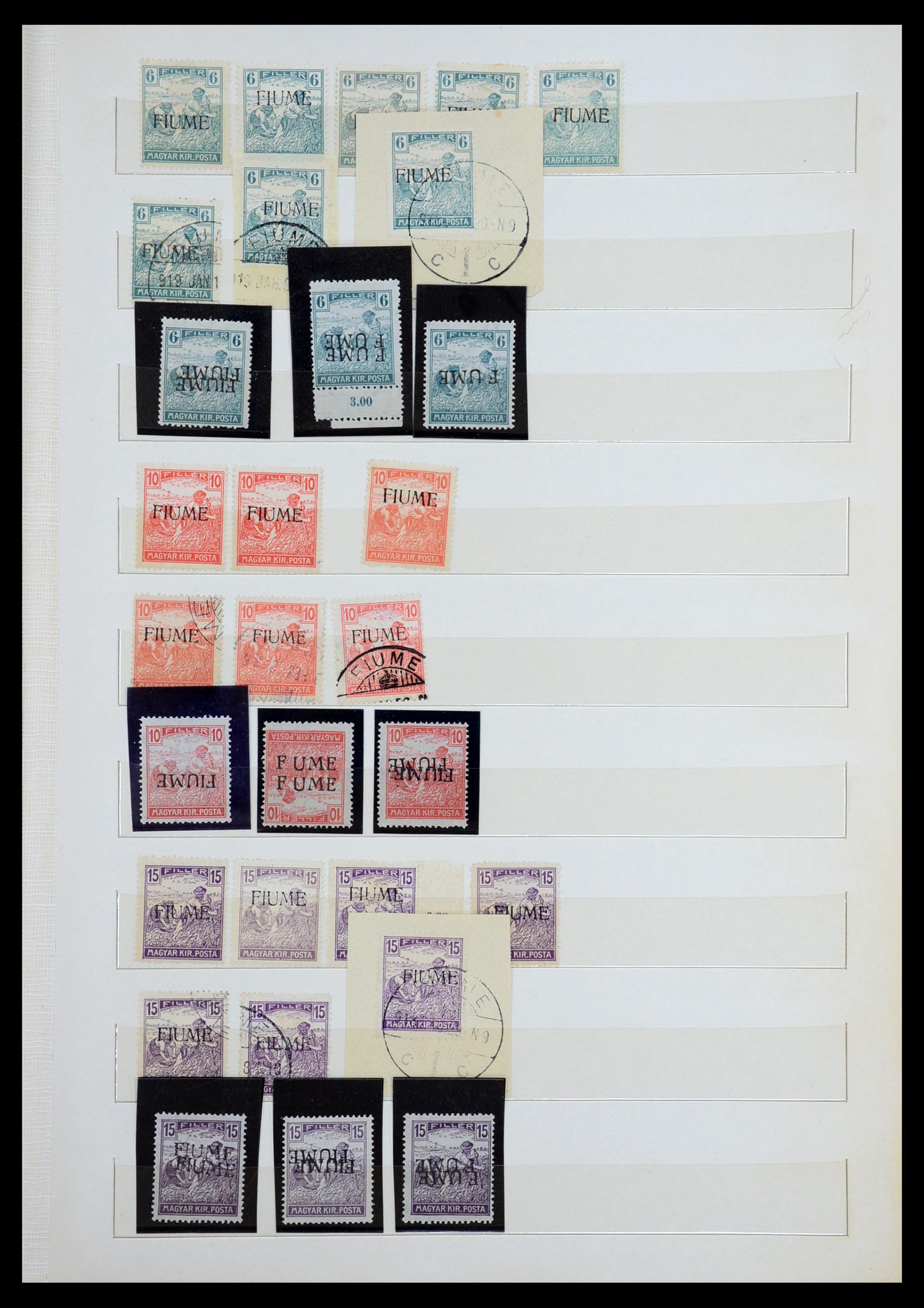 36530 003 - Postzegelverzameling 36530 Fiume 1918-1919.