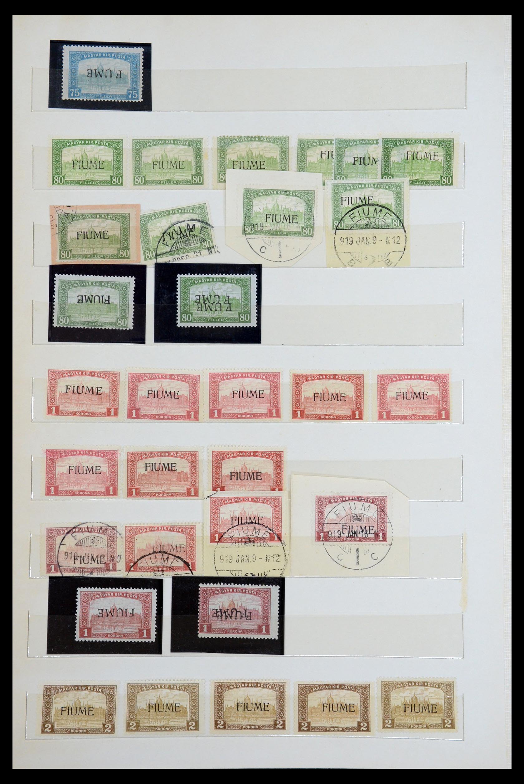 36530 006 - Postzegelverzameling 36530 Fiume 1918-1919.
