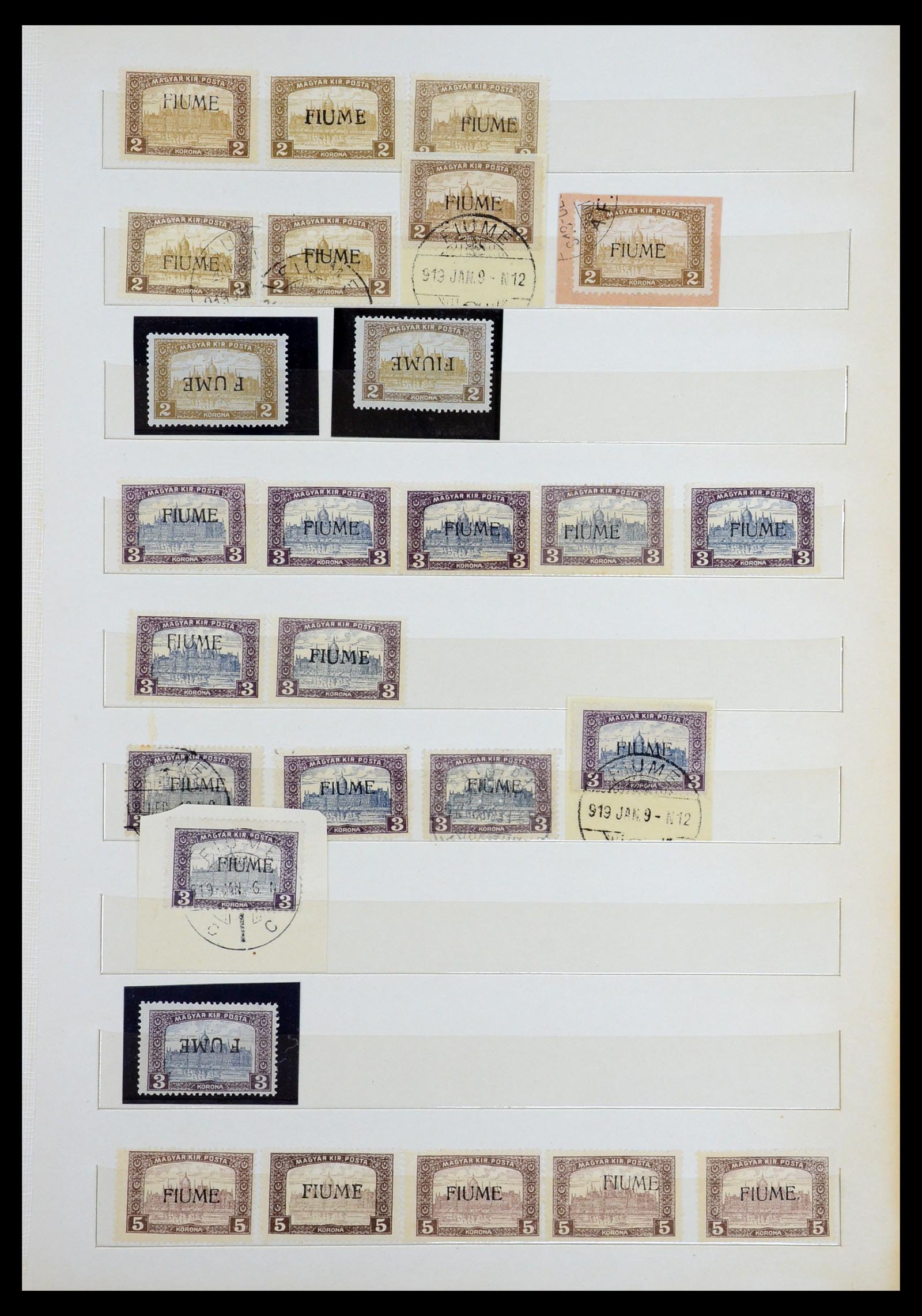 36530 007 - Postzegelverzameling 36530 Fiume 1918-1919.