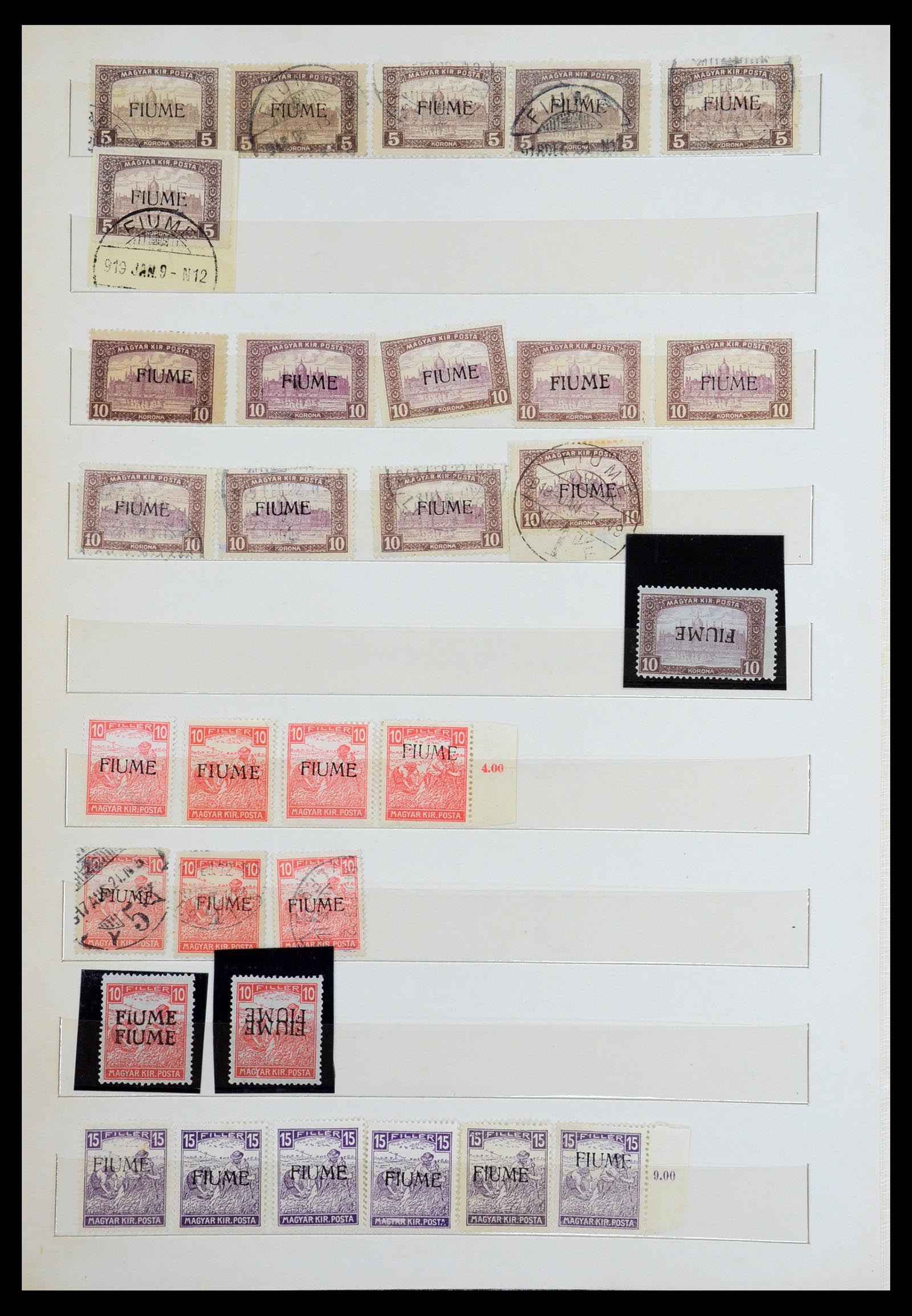 36530 008 - Postzegelverzameling 36530 Fiume 1918-1919.