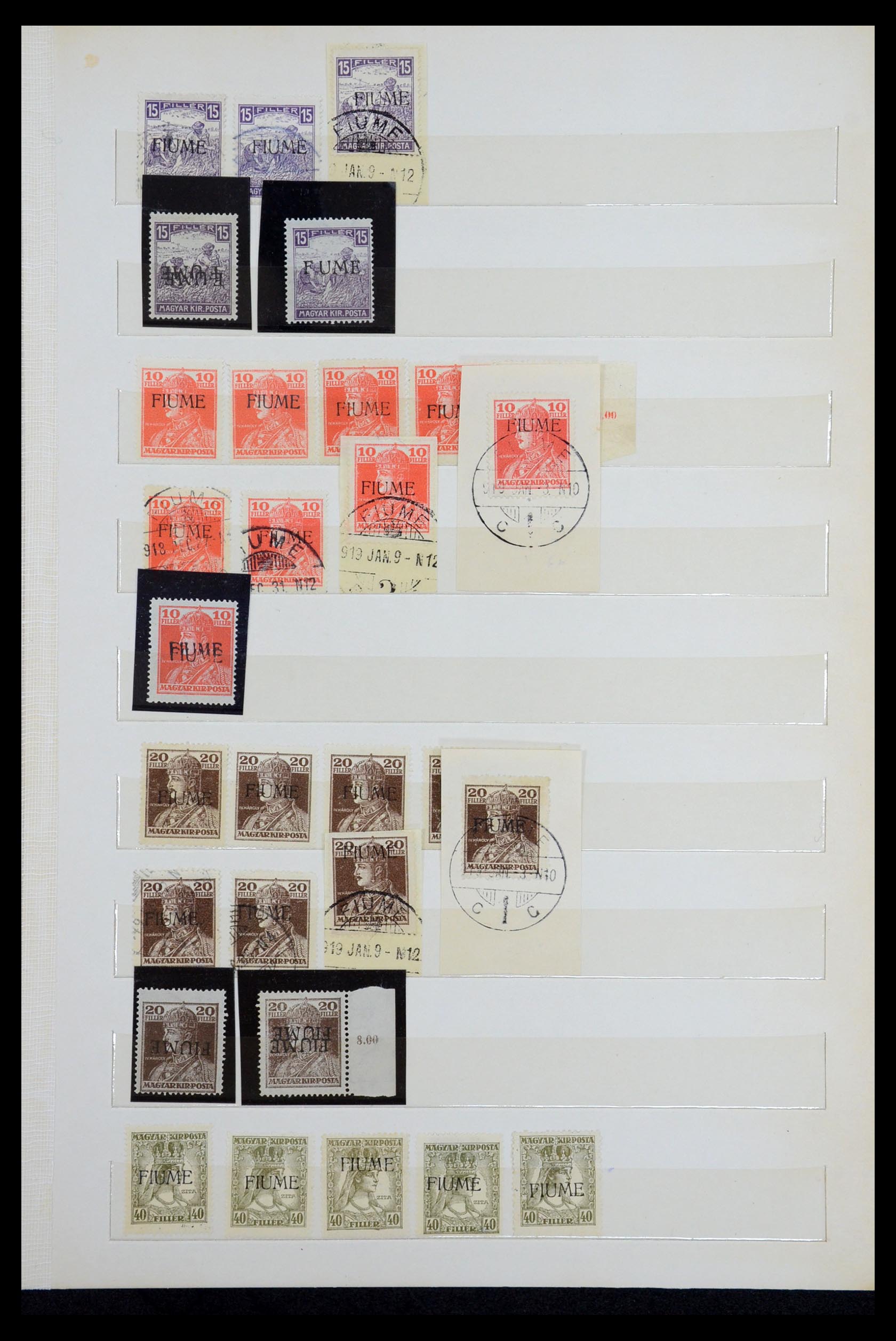 36530 009 - Postzegelverzameling 36530 Fiume 1918-1919.
