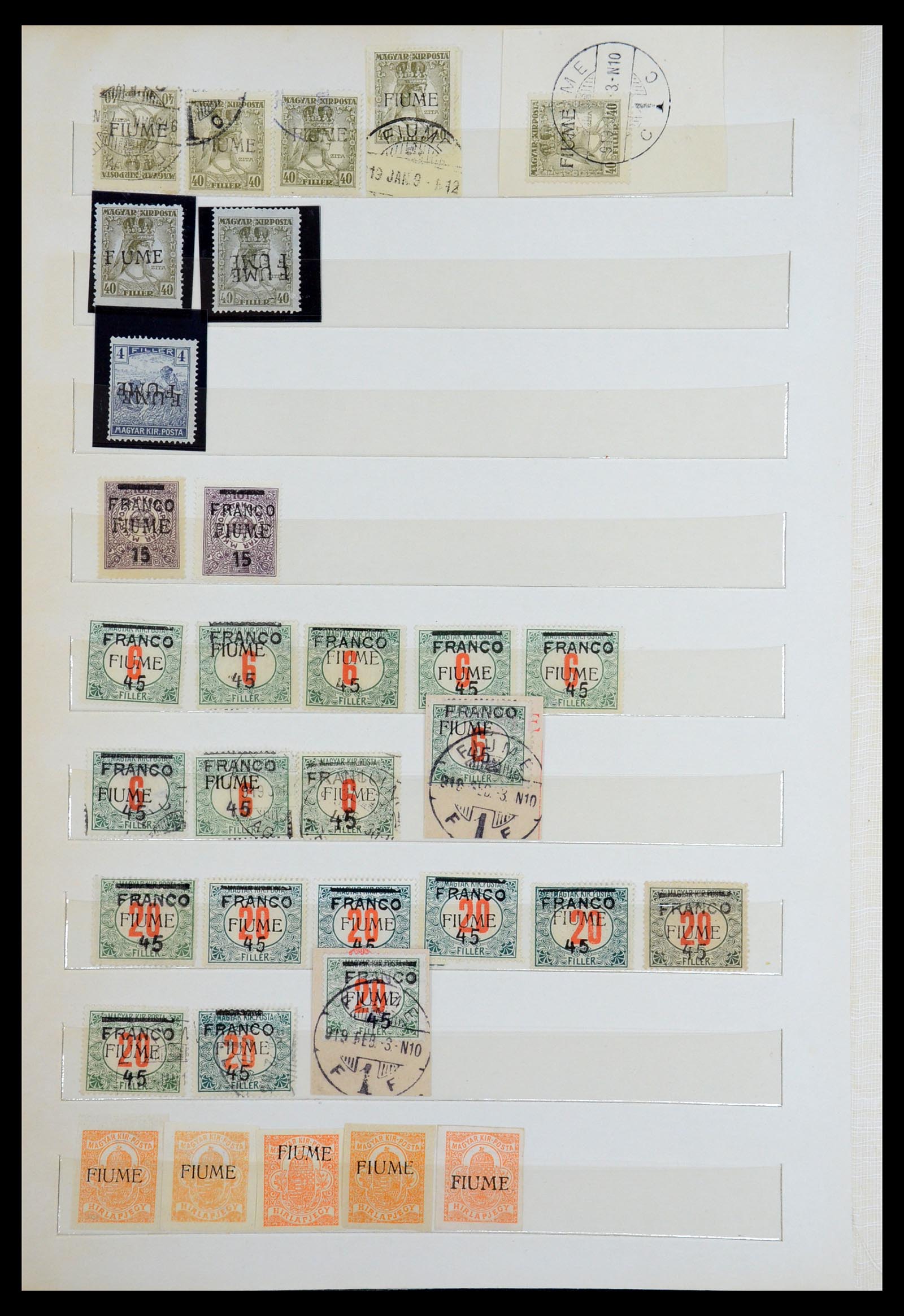 36530 010 - Postzegelverzameling 36530 Fiume 1918-1919.