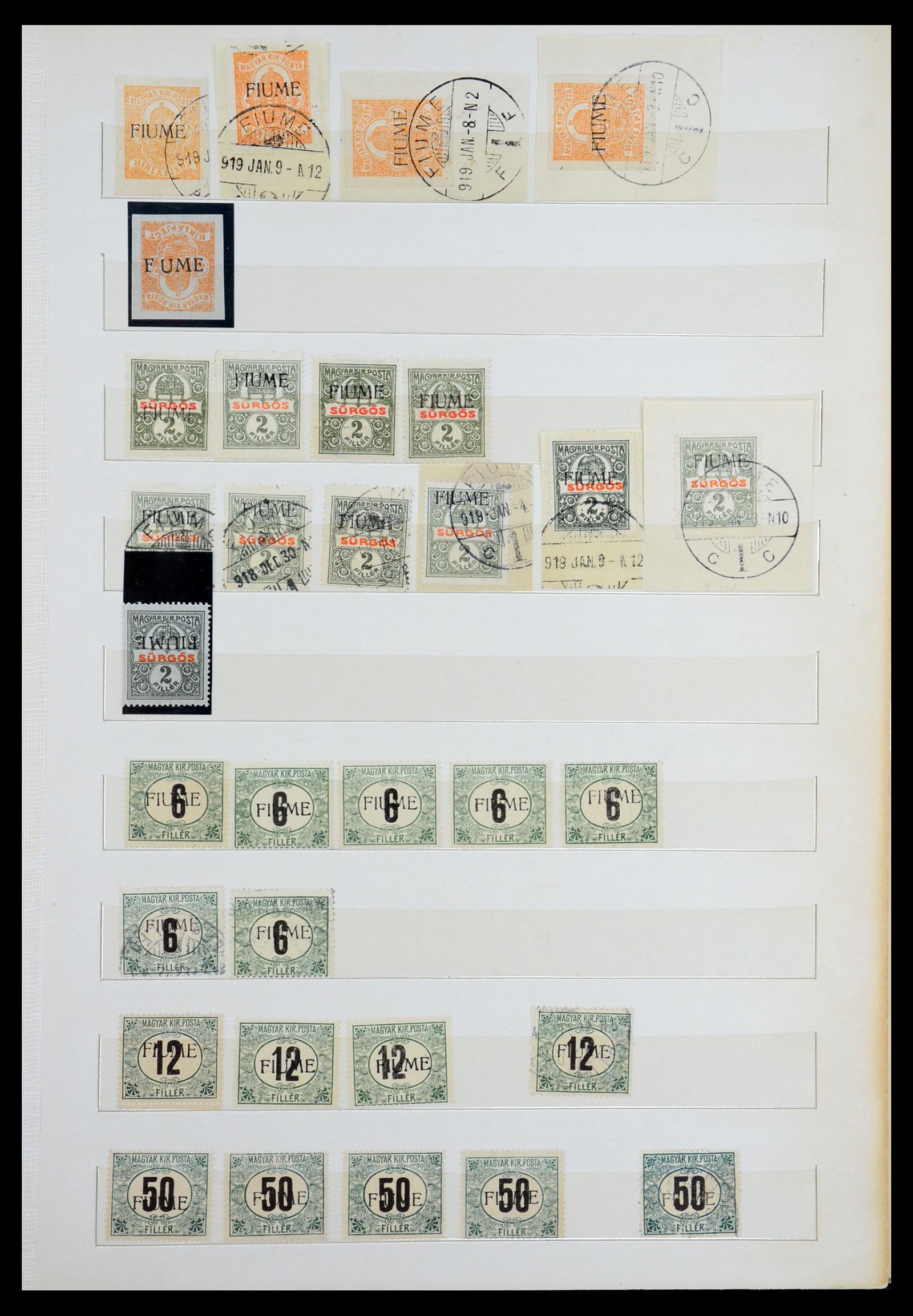 36530 011 - Postzegelverzameling 36530 Fiume 1918-1919.