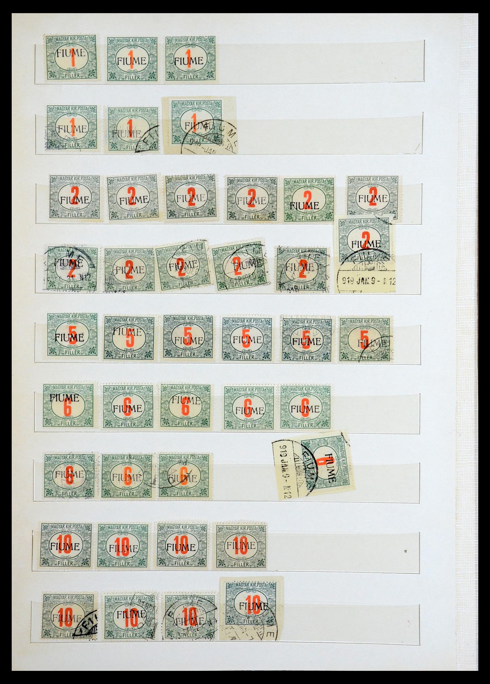 36530 012 - Postzegelverzameling 36530 Fiume 1918-1919.