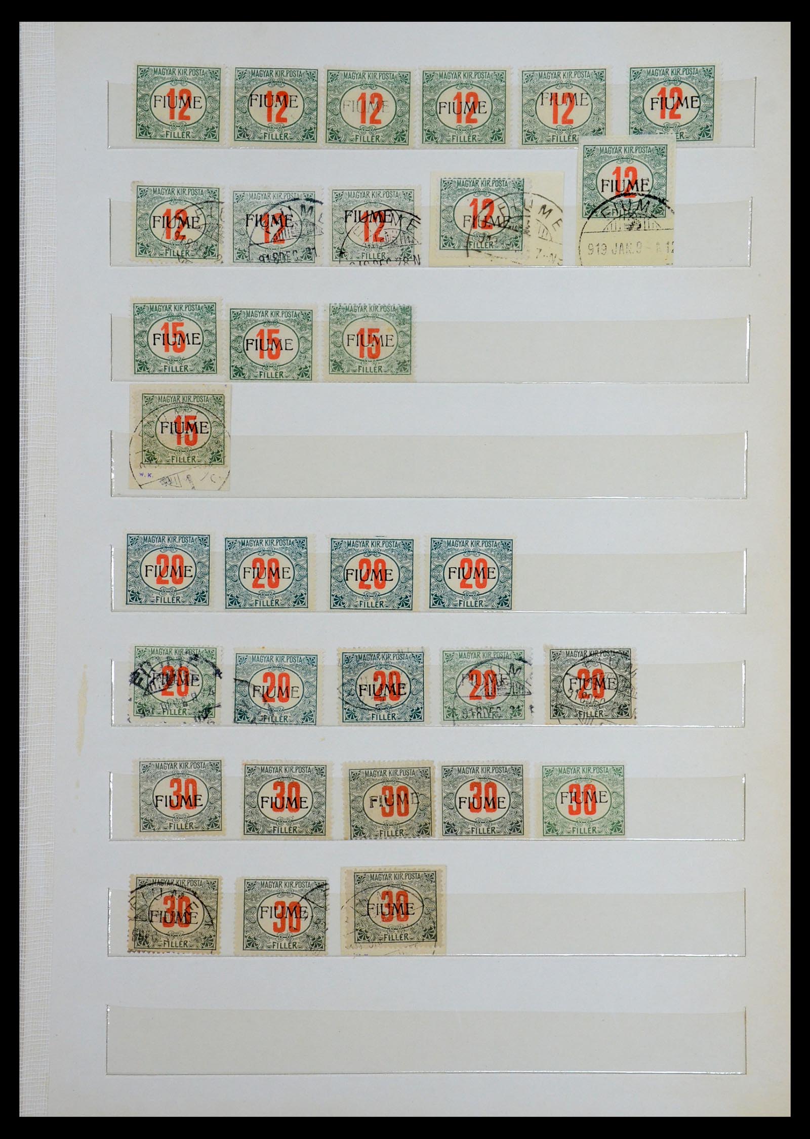 36530 013 - Postzegelverzameling 36530 Fiume 1918-1919.
