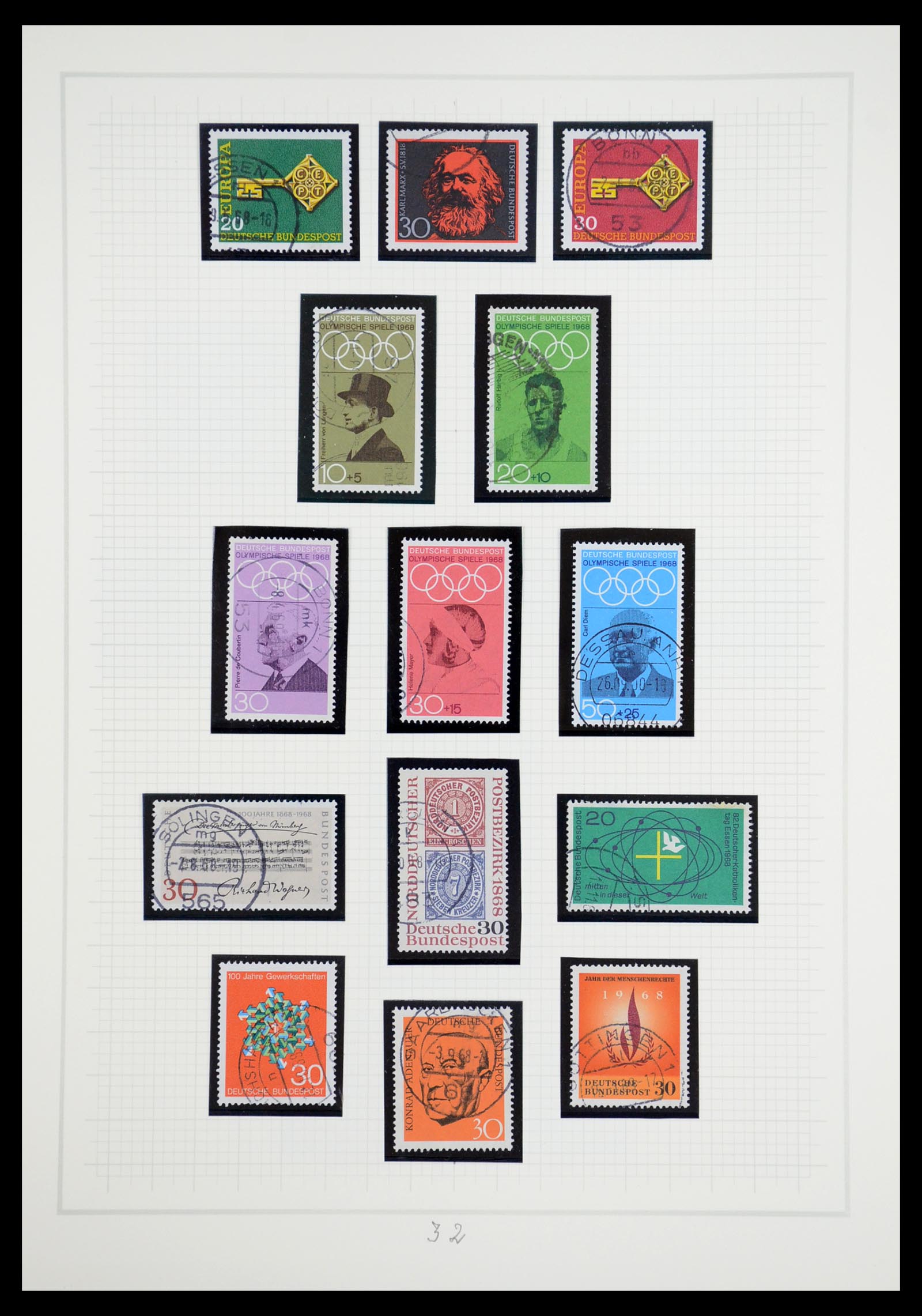 36537 032 - Postzegelverzameling 36537 Bundespost 1949-2012.