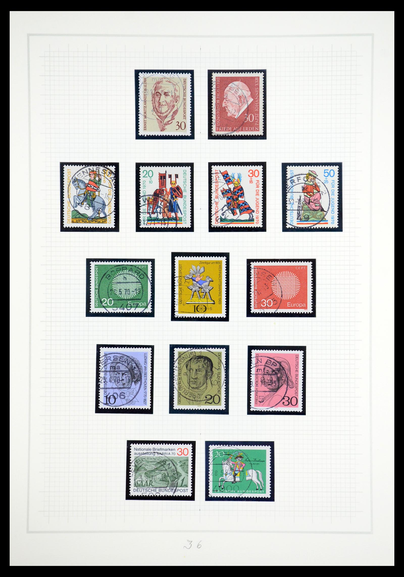 36537 036 - Postzegelverzameling 36537 Bundespost 1949-2012.