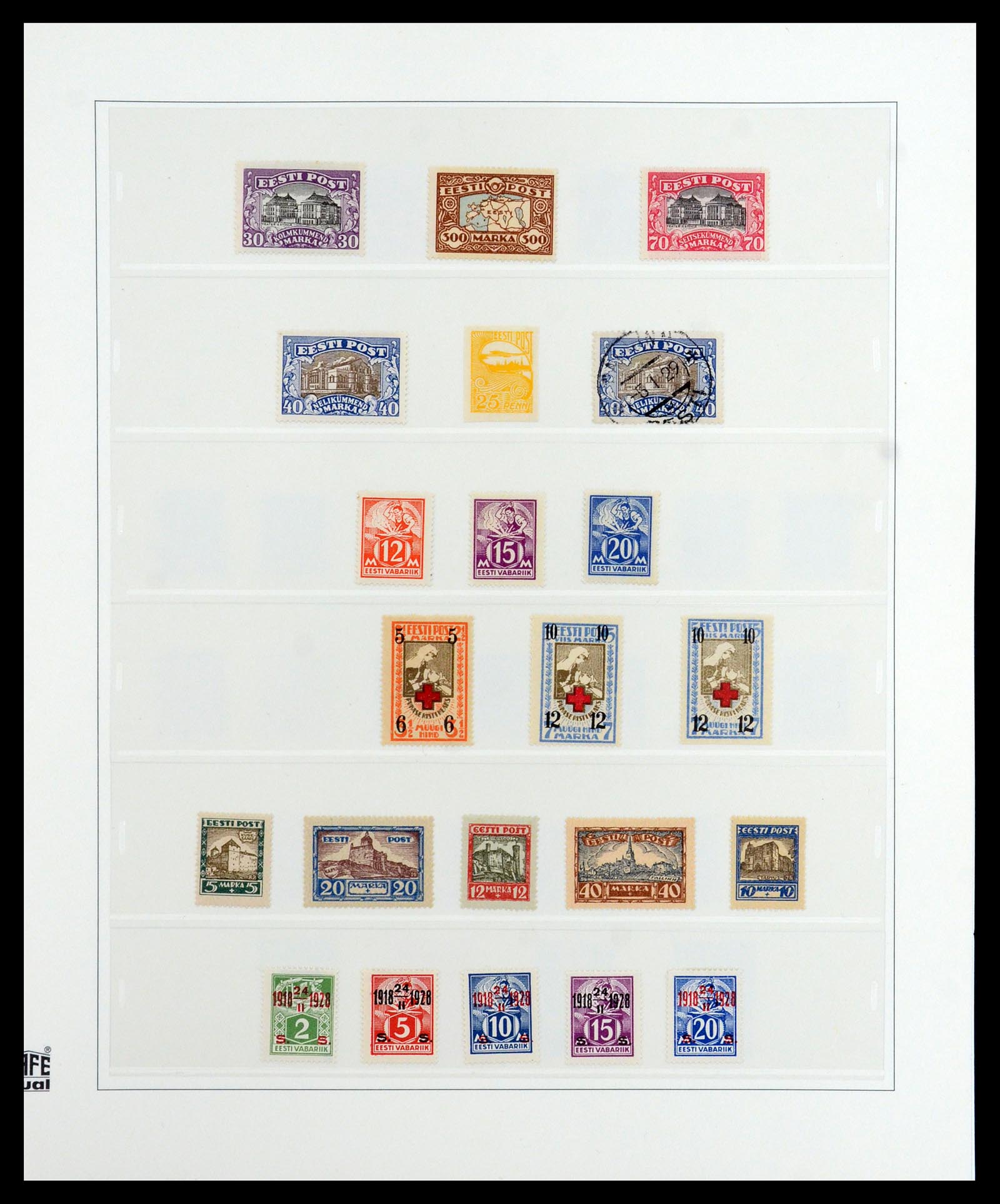 36539 009 - Postzegelverzameling 36539 Estland 1918-1940.