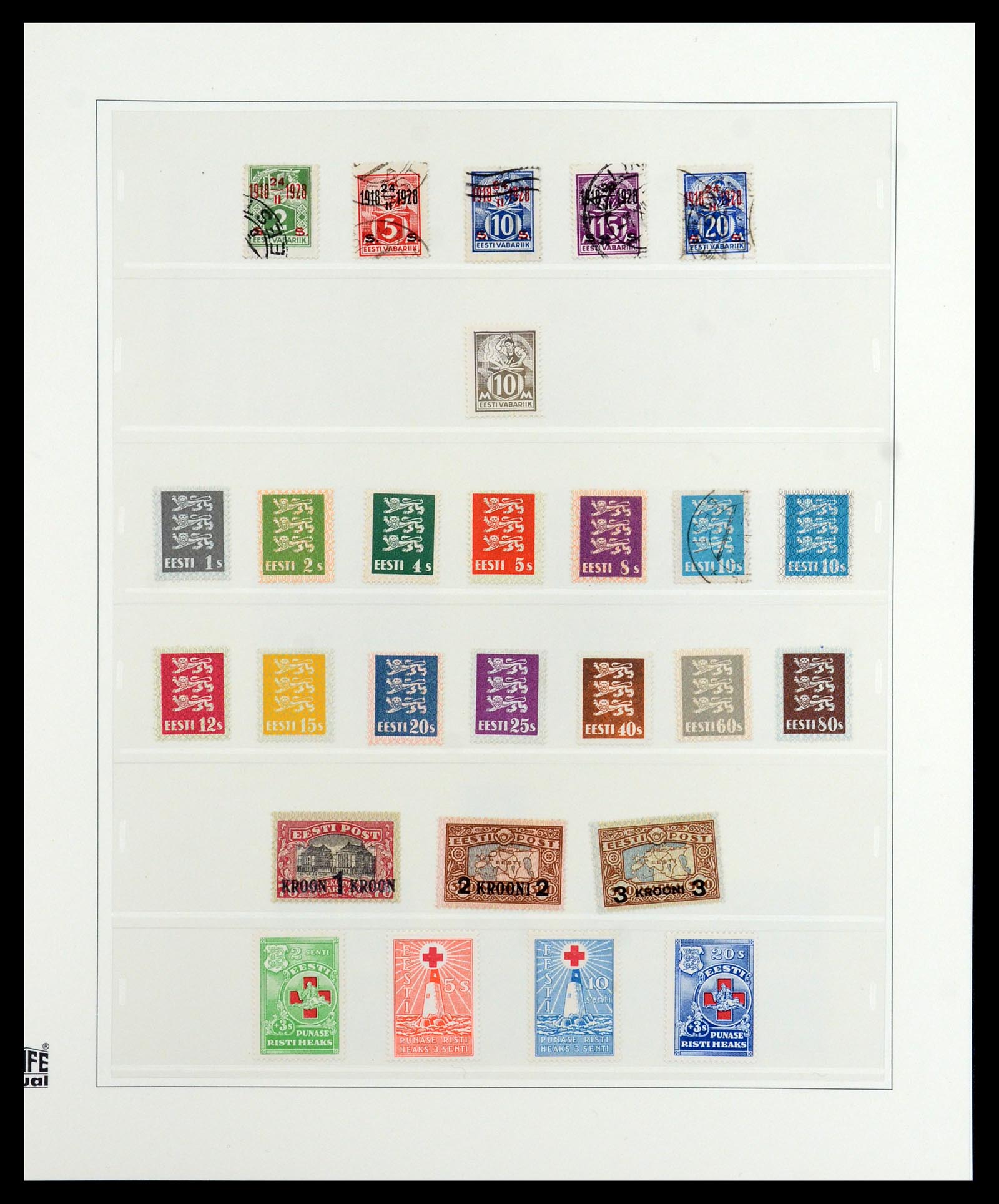 36539 010 - Postzegelverzameling 36539 Estland 1918-1940.