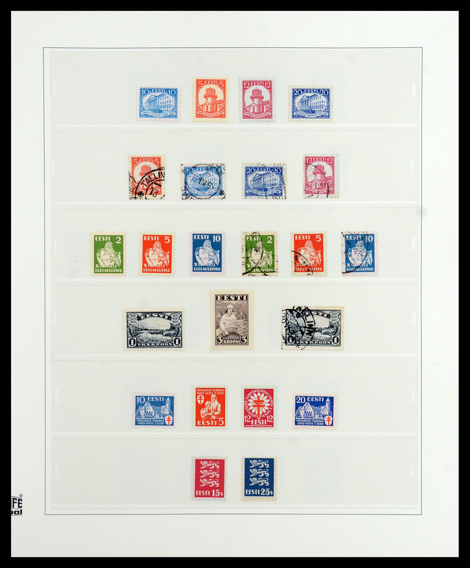36539 012 - Postzegelverzameling 36539 Estland 1918-1940.