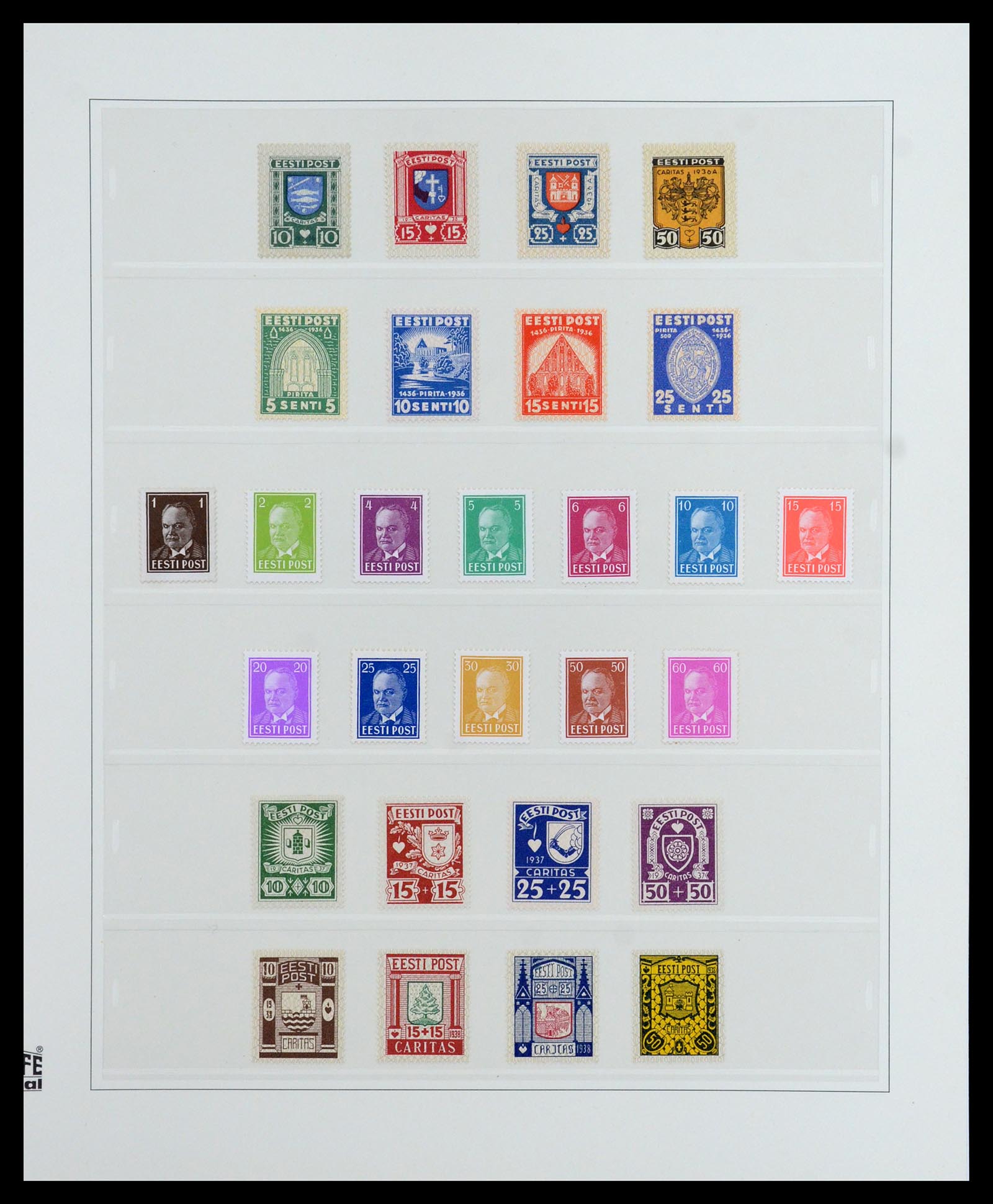 36539 013 - Postzegelverzameling 36539 Estland 1918-1940.