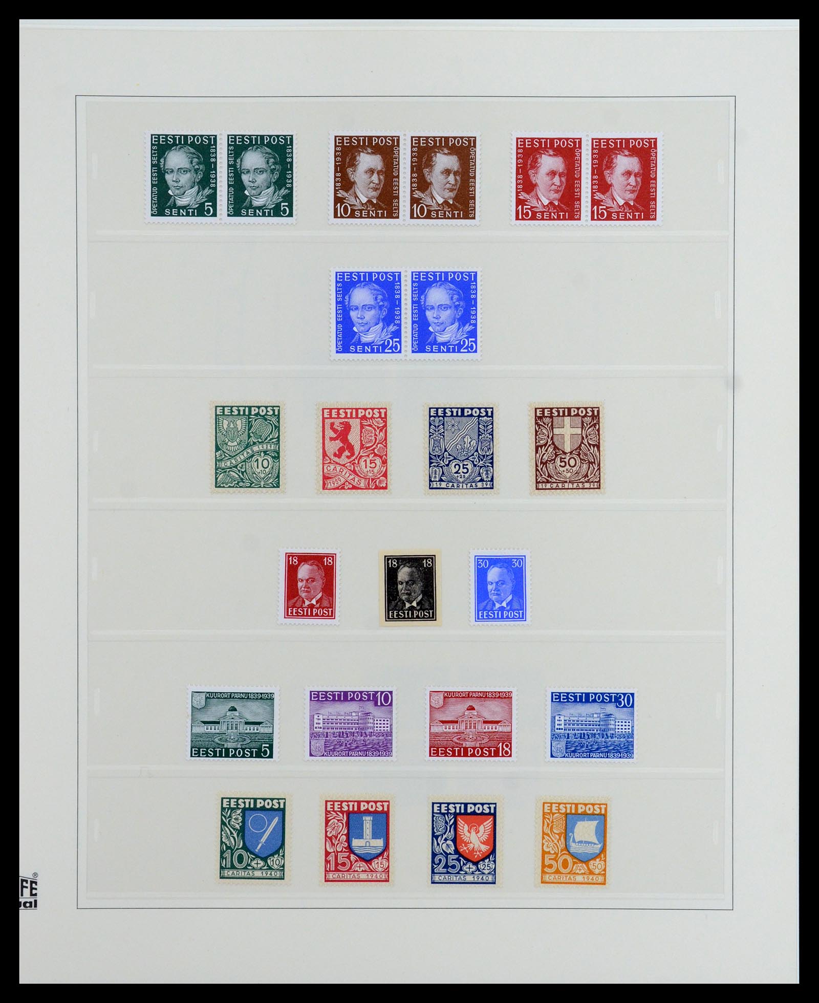 36539 015 - Postzegelverzameling 36539 Estland 1918-1940.