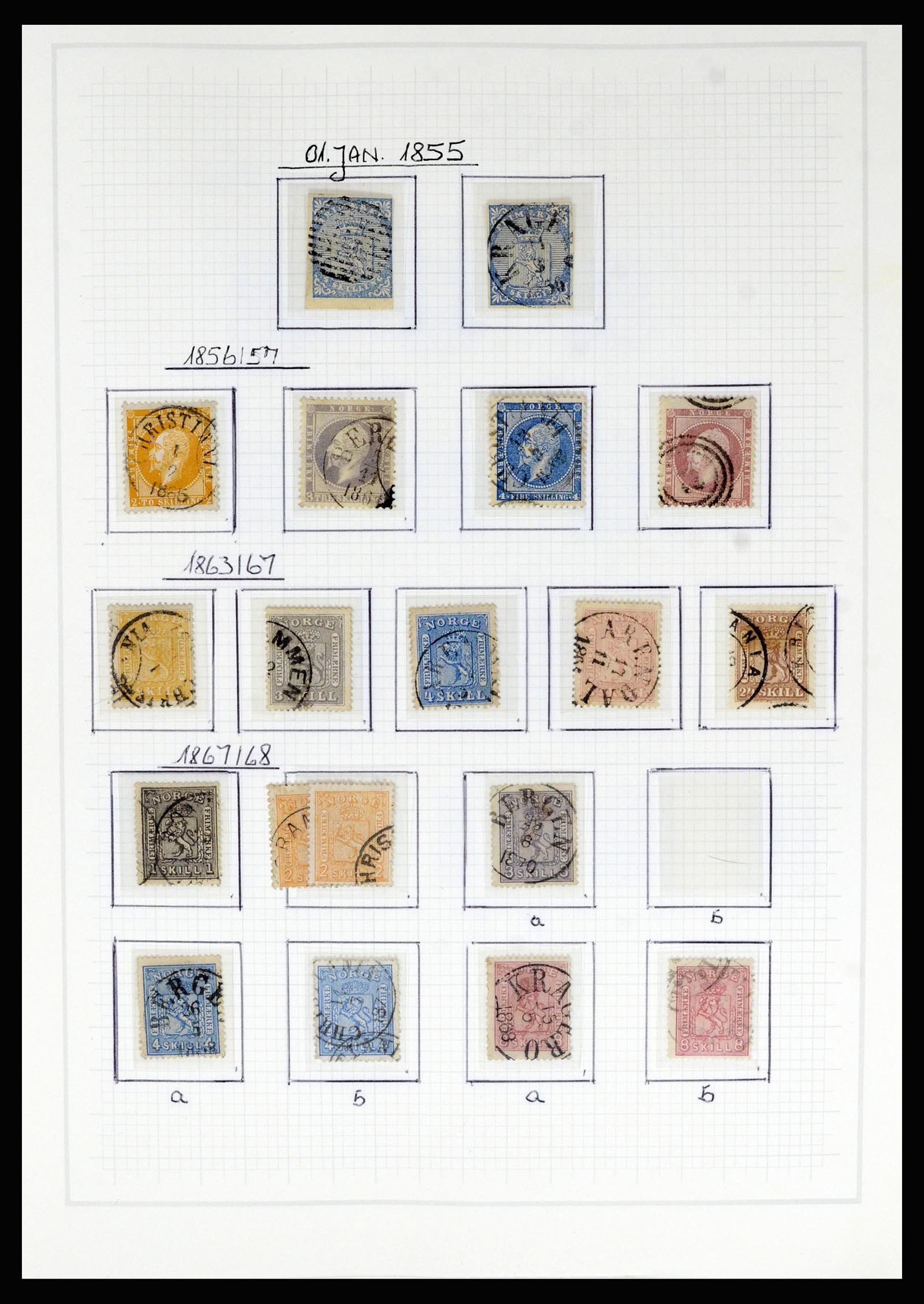 36540 001 - Postzegelverzameling 36540 Noorwegen 1855-2019!