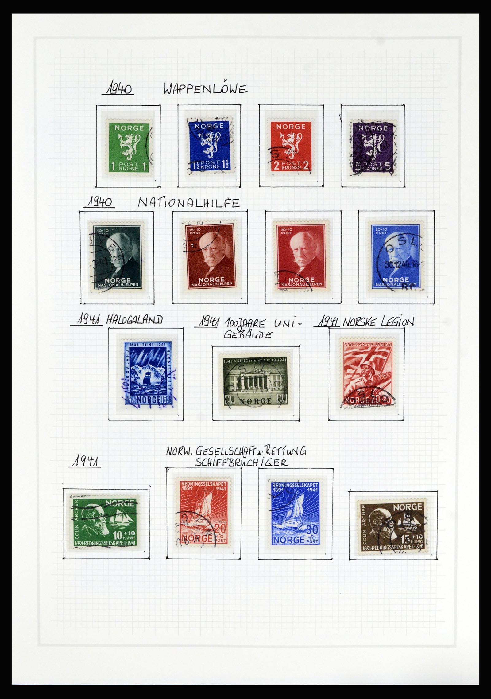 36540 020 - Postzegelverzameling 36540 Noorwegen 1855-2019!