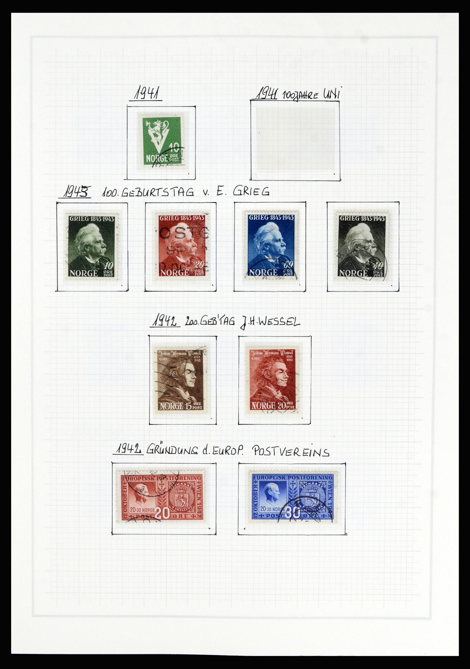 36540 025 - Postzegelverzameling 36540 Noorwegen 1855-2019!