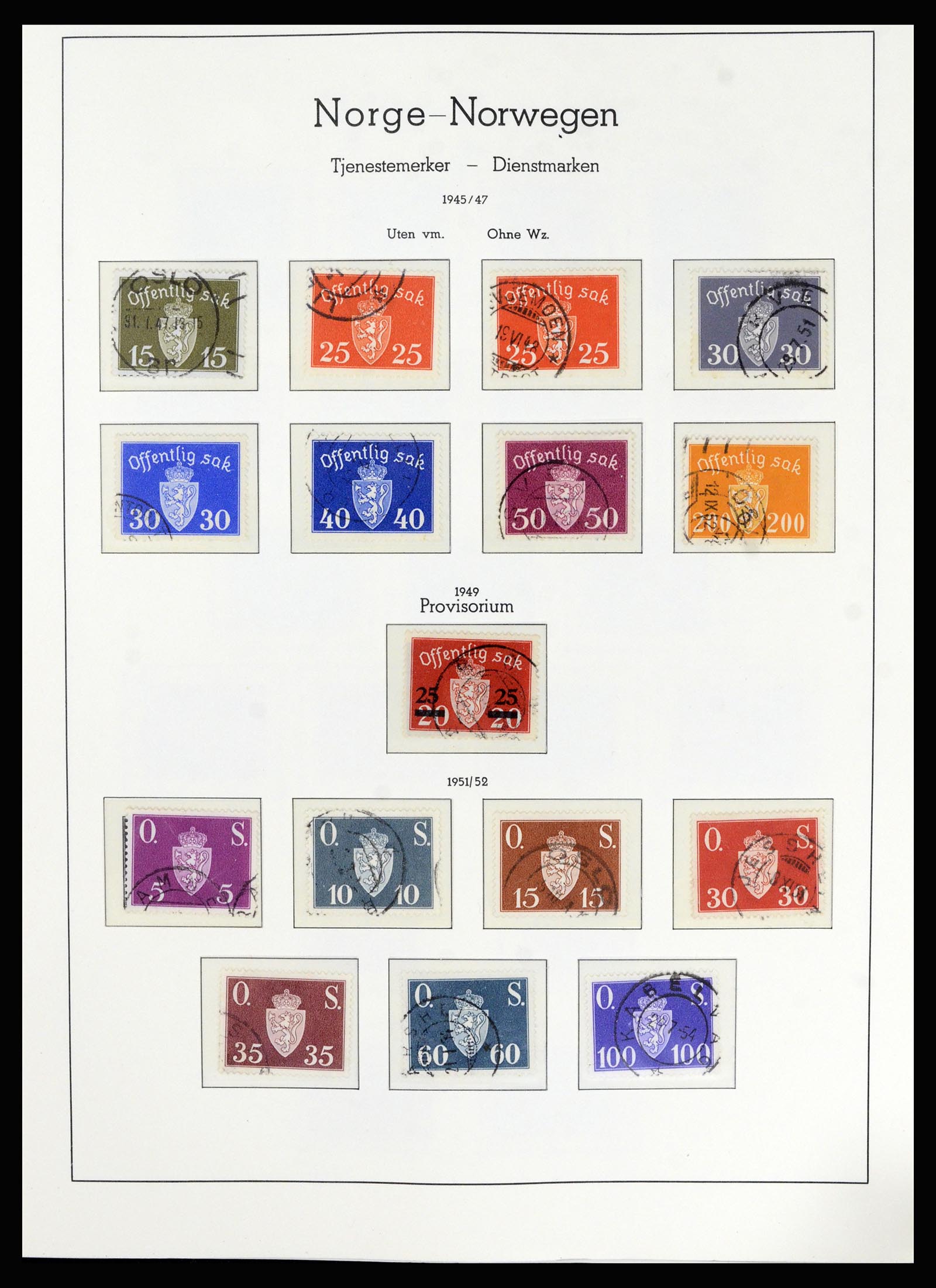 36540 035 - Postzegelverzameling 36540 Noorwegen 1855-2019!