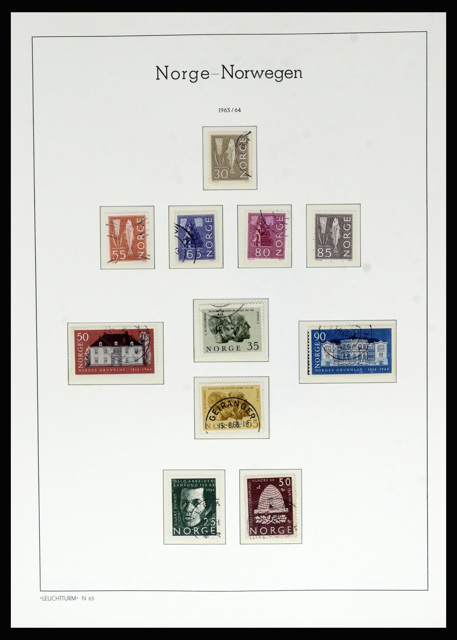 36540 050 - Postzegelverzameling 36540 Noorwegen 1855-2019!