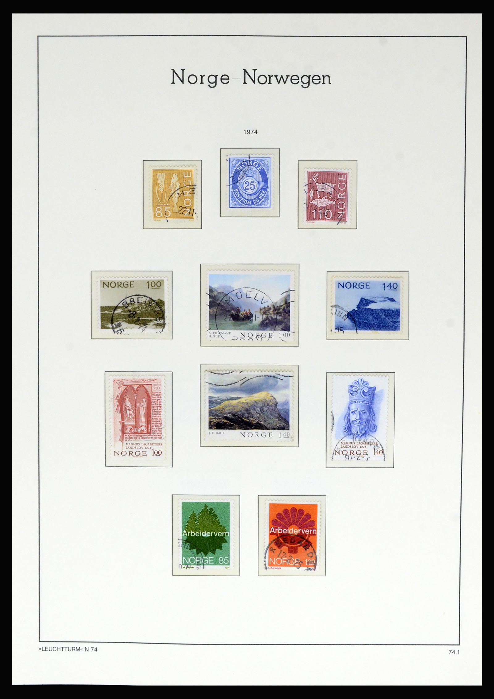 36540 070 - Postzegelverzameling 36540 Noorwegen 1855-2019!