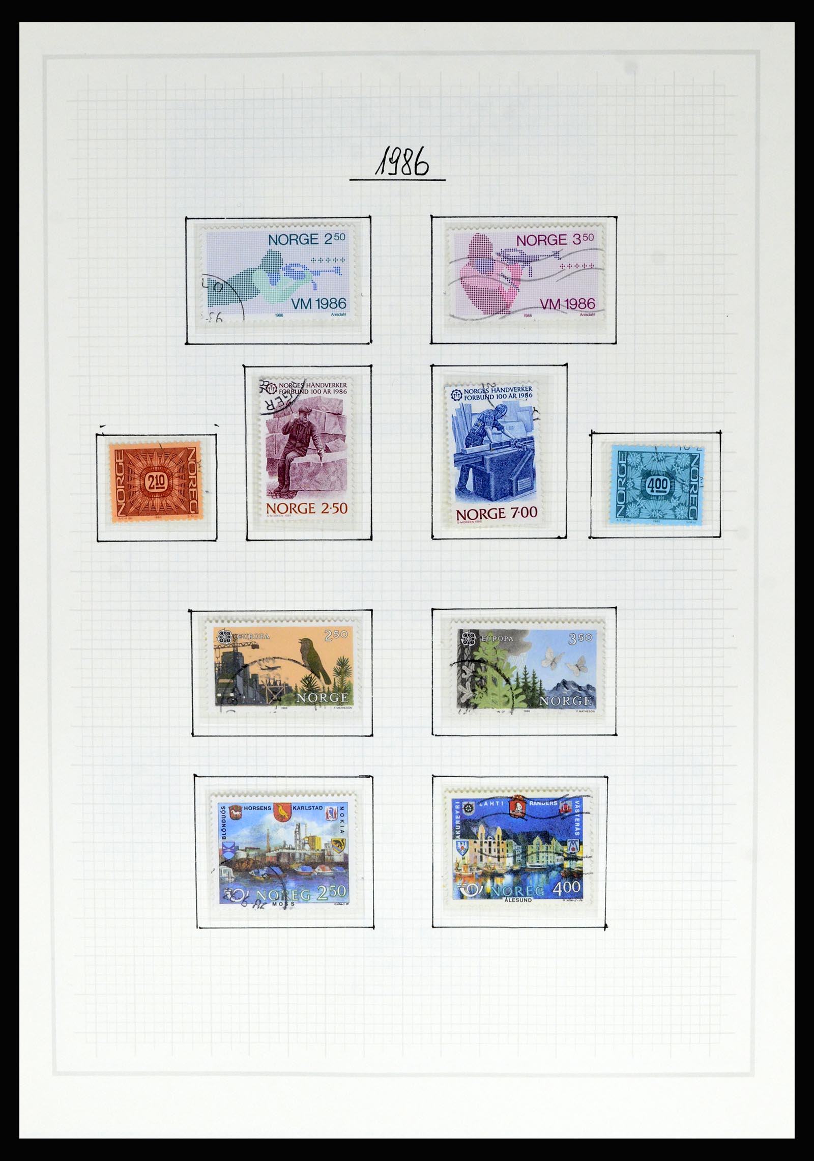 36540 100 - Postzegelverzameling 36540 Noorwegen 1855-2019!