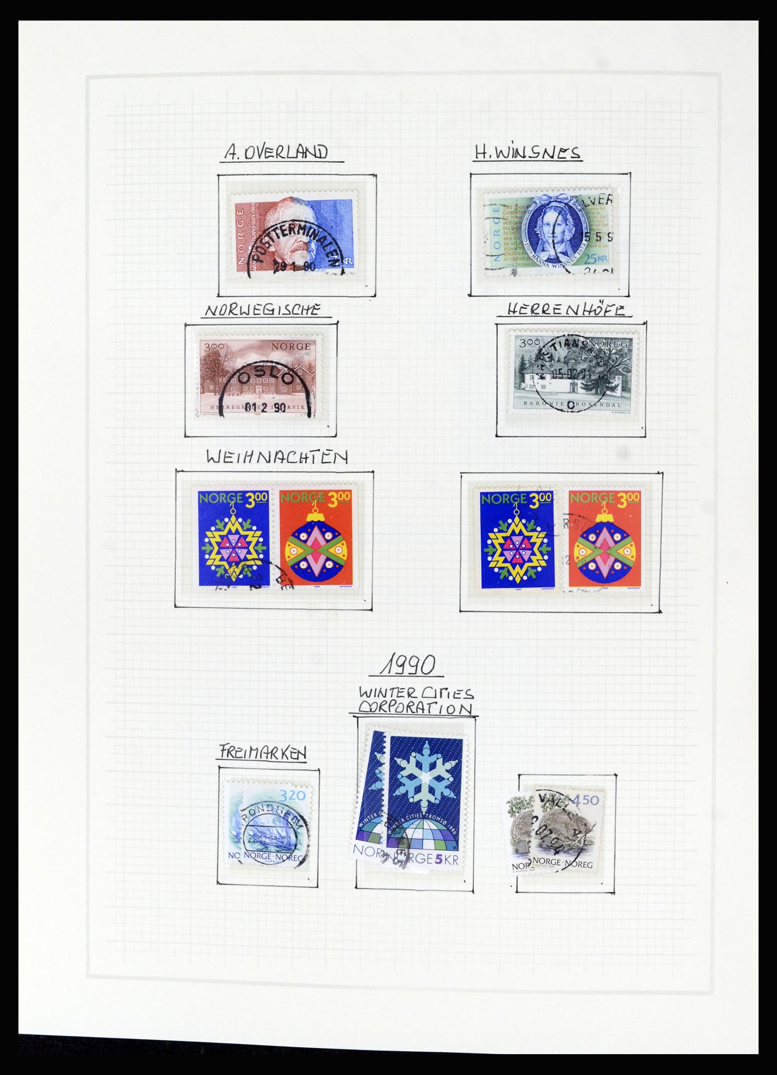 36540 125 - Postzegelverzameling 36540 Noorwegen 1855-2019!