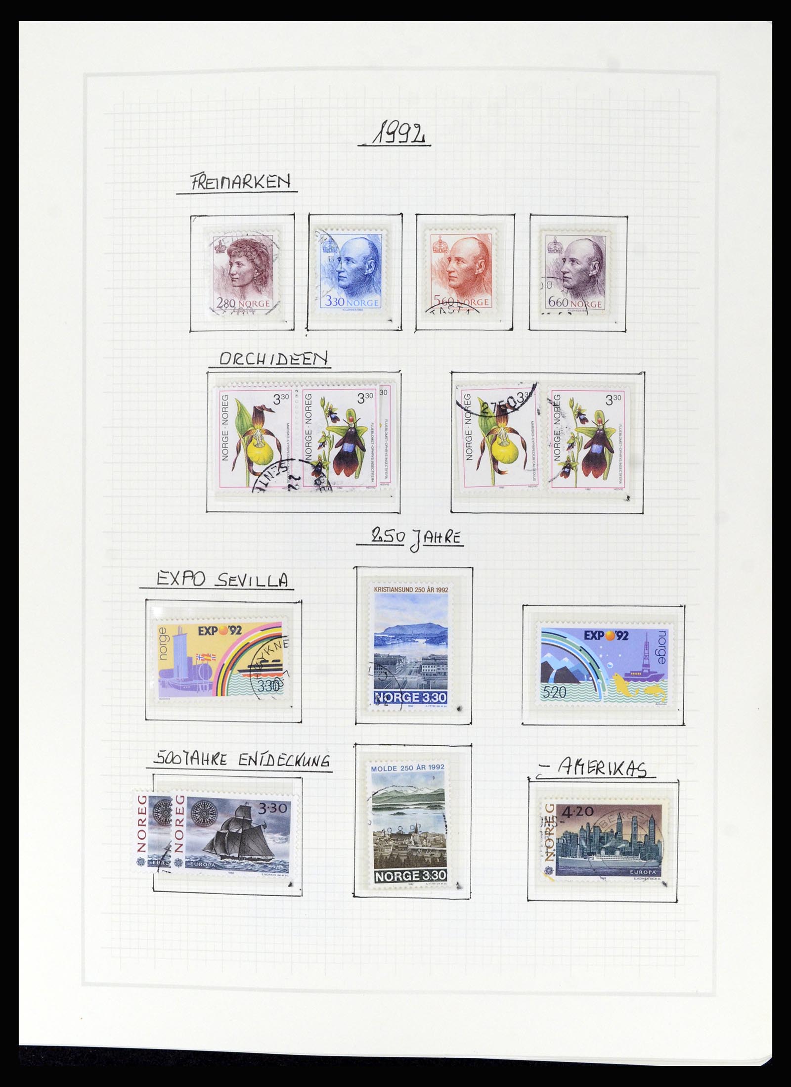 36540 132 - Postzegelverzameling 36540 Noorwegen 1855-2019!