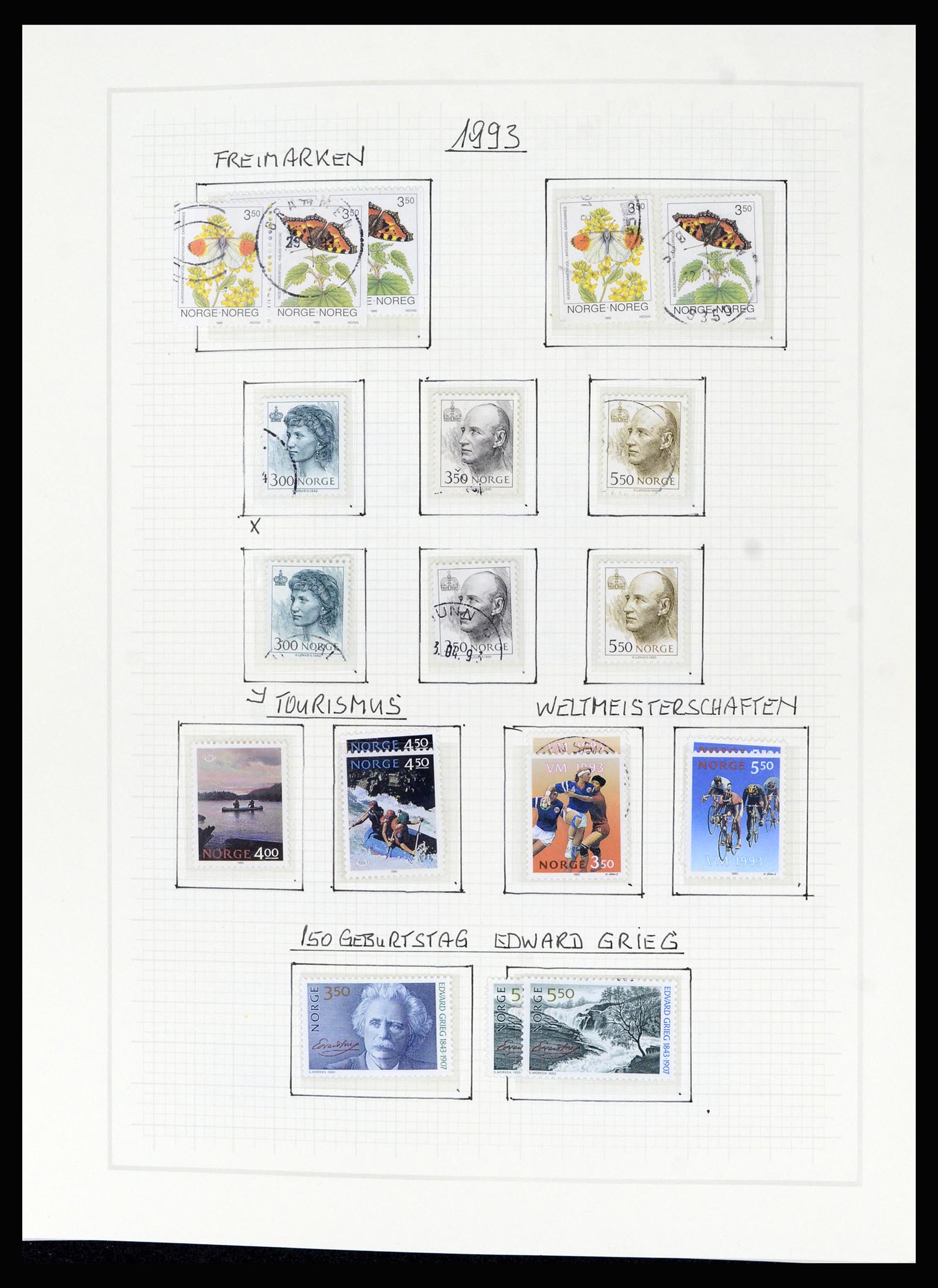 36540 135 - Postzegelverzameling 36540 Noorwegen 1855-2019!