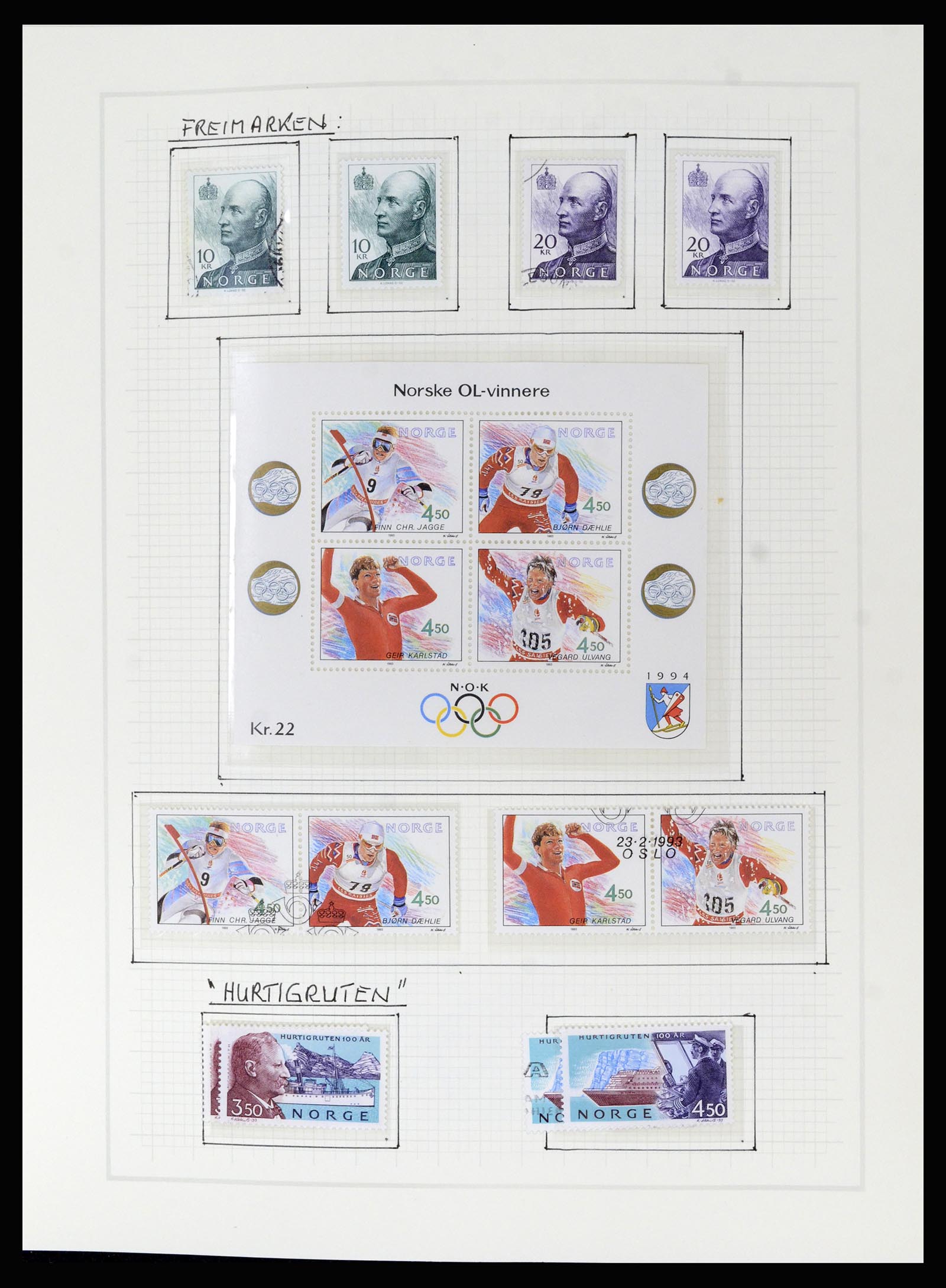 36540 136 - Postzegelverzameling 36540 Noorwegen 1855-2019!
