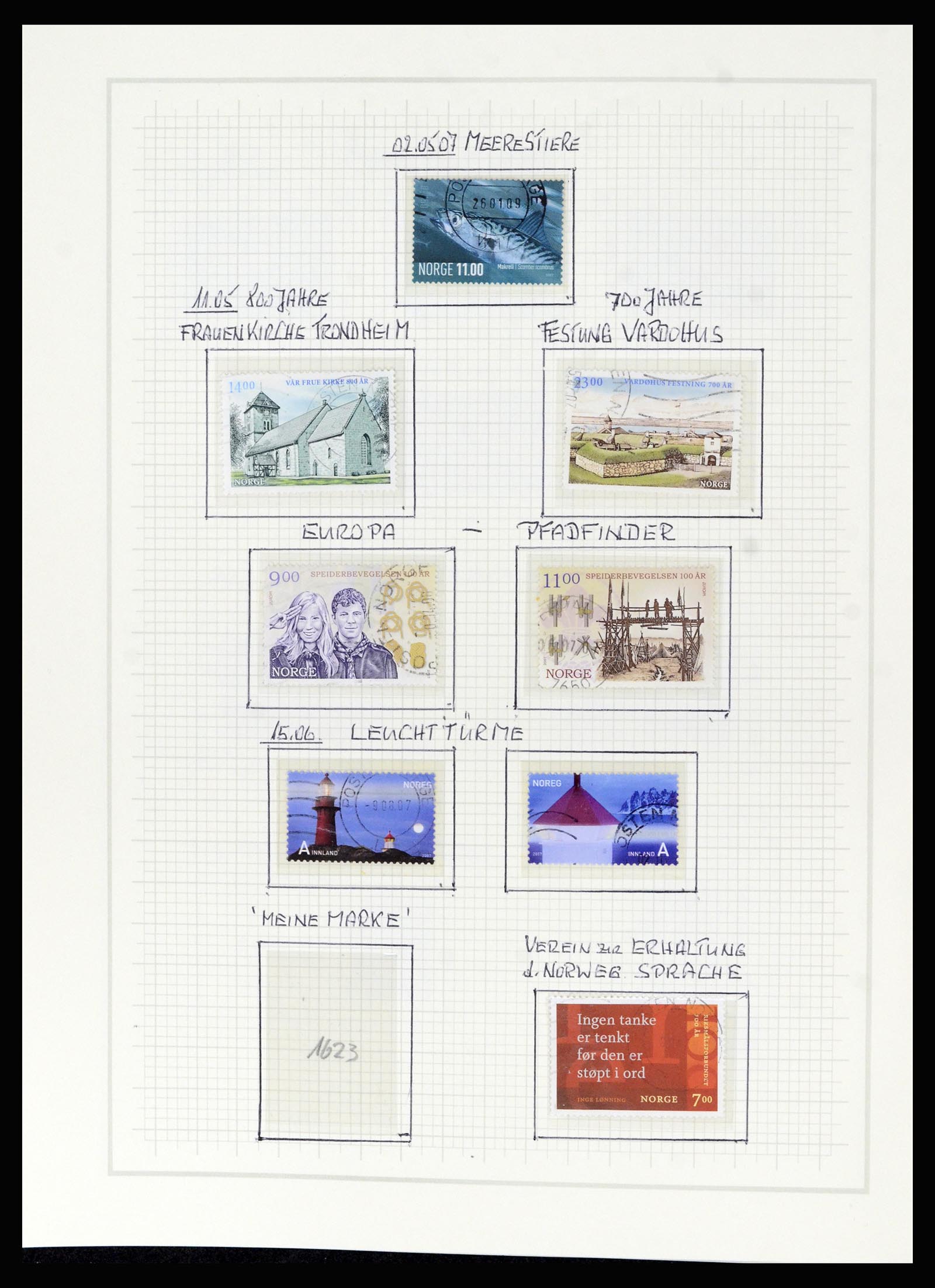 36540 201 - Postzegelverzameling 36540 Noorwegen 1855-2019!