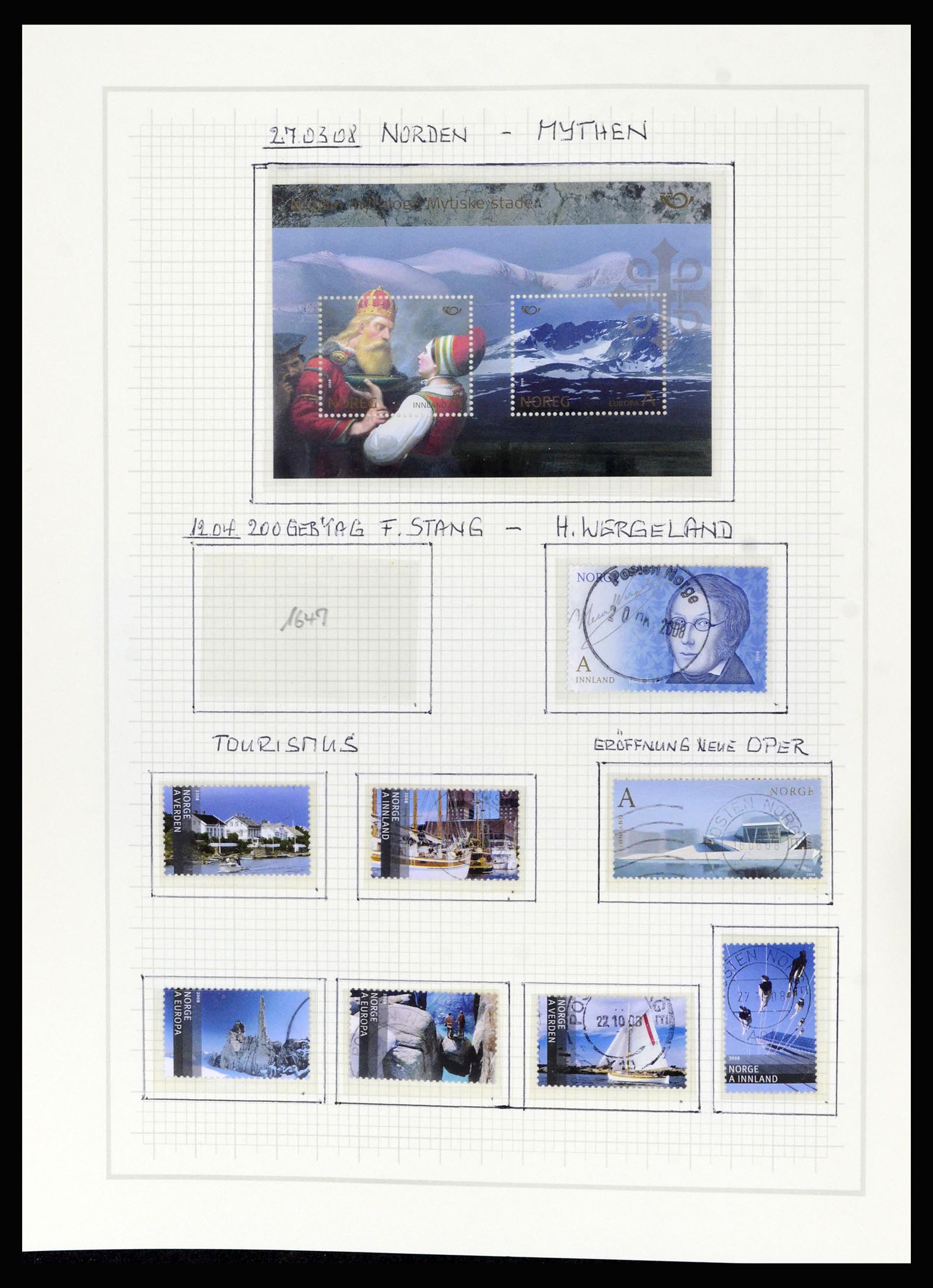 36540 204 - Postzegelverzameling 36540 Noorwegen 1855-2019!