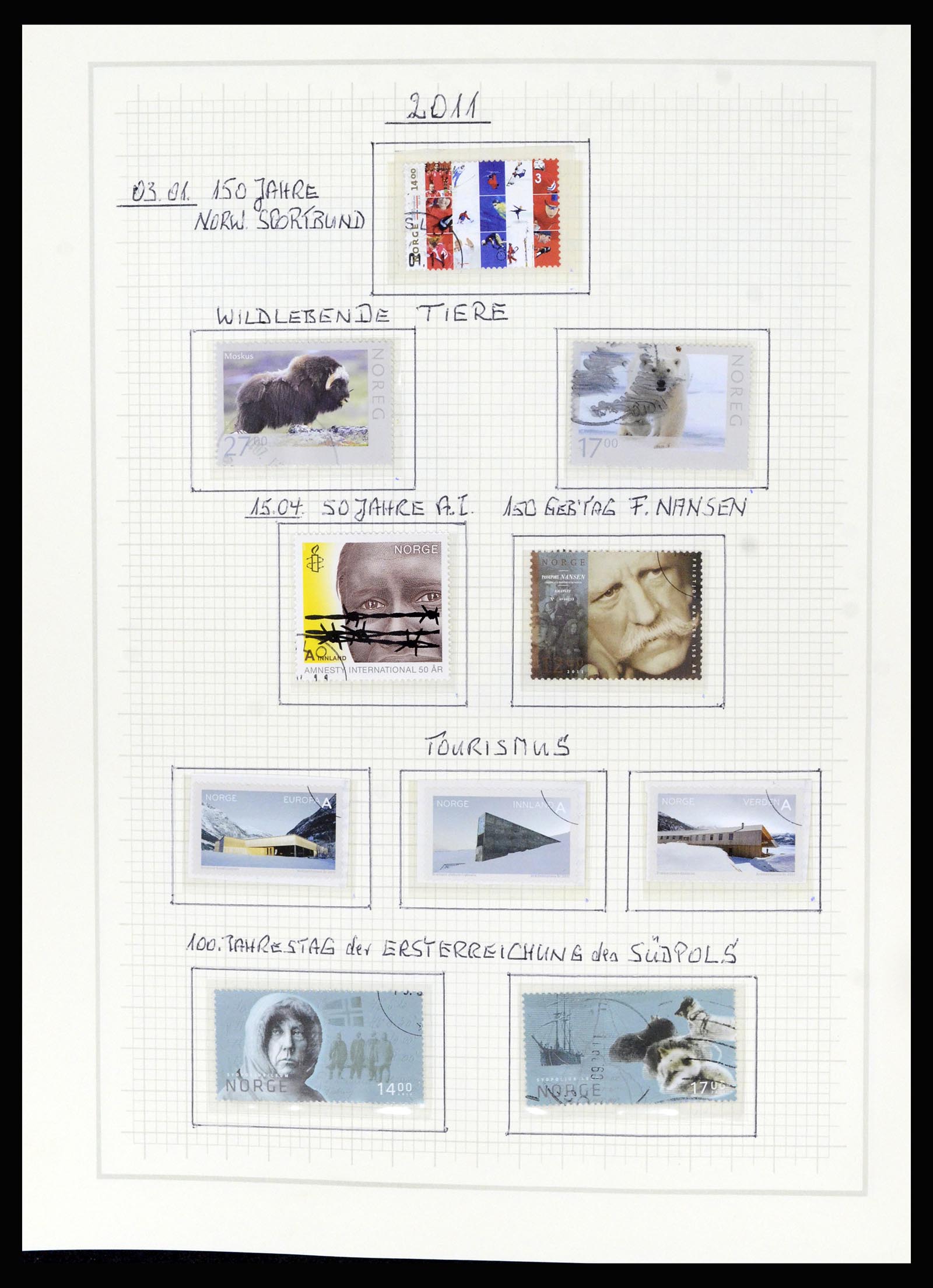 36540 217 - Postzegelverzameling 36540 Noorwegen 1855-2019!