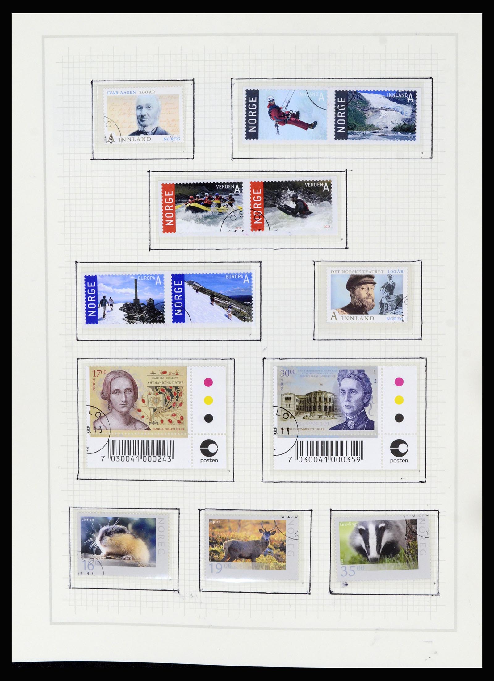 36540 222 - Postzegelverzameling 36540 Noorwegen 1855-2019!