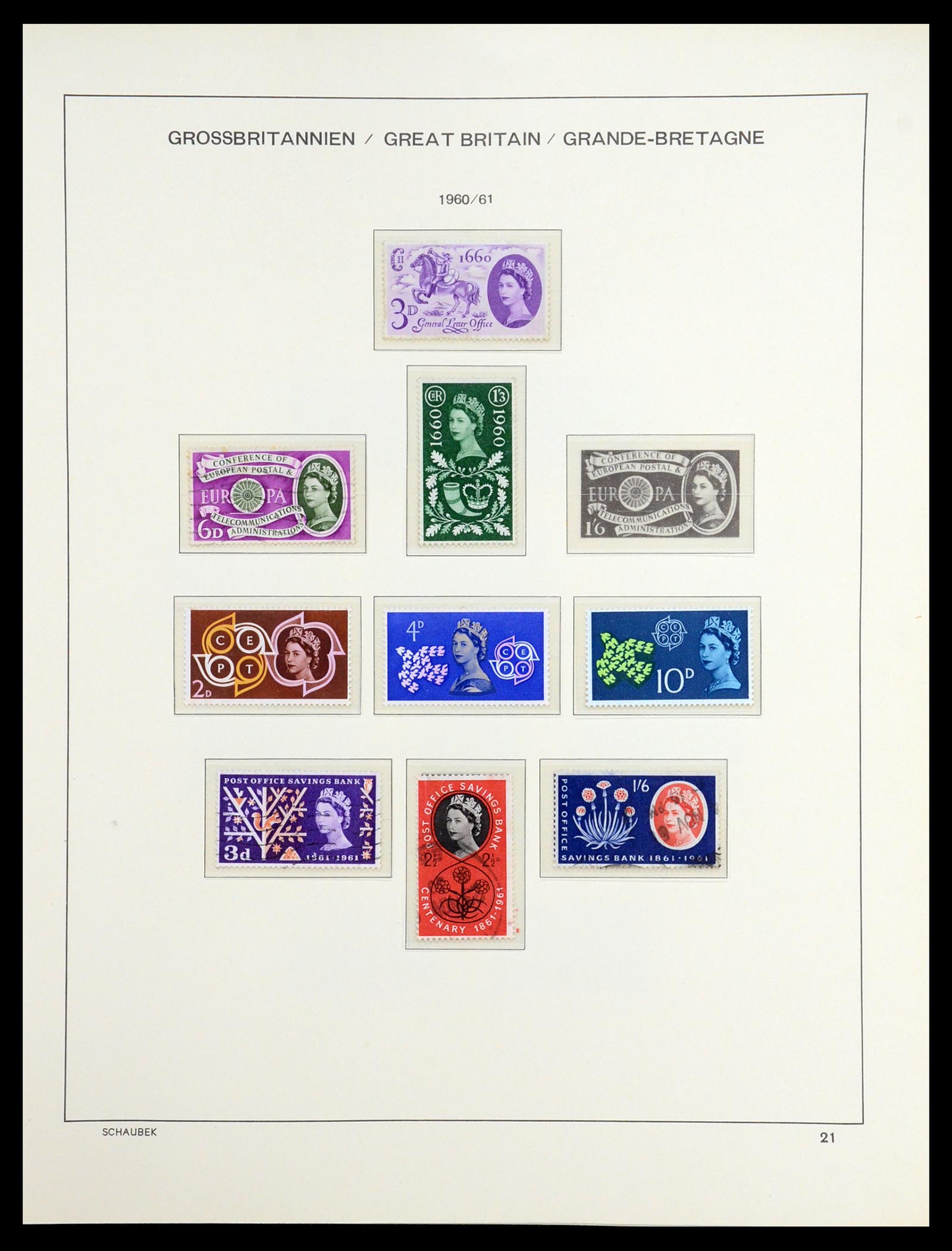 36541 036 - Postzegelverzameling 36541 Engeland 1840-2012.