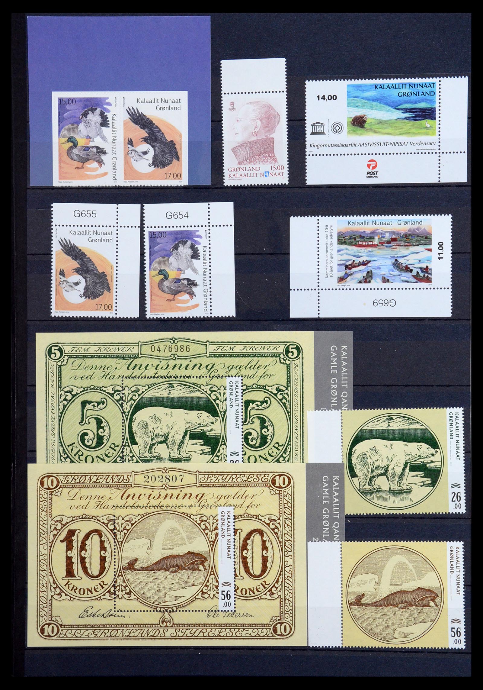 36542 165 - Postzegelverzameling 36542 Groenland 1938-2019!