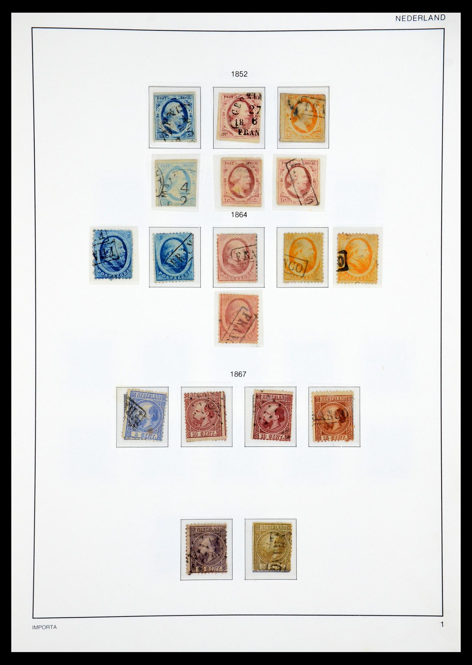 36544 001 - Postzegelverzameling 36544 Nederland 1852-1958.